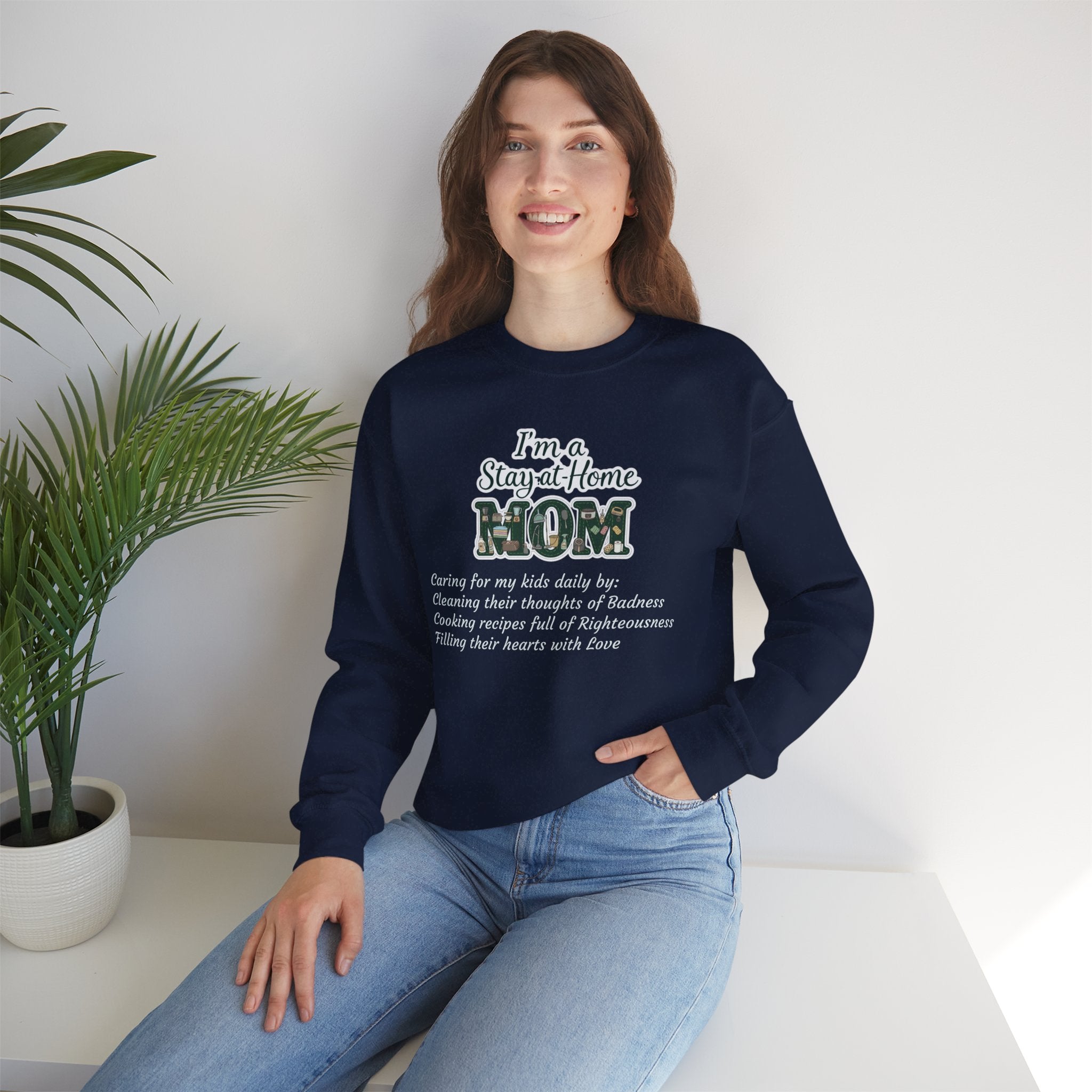Stay at Home Mom Sweatshirt — 'I'm a Stay at Home MOM' Cozy Crewneck for Mothers