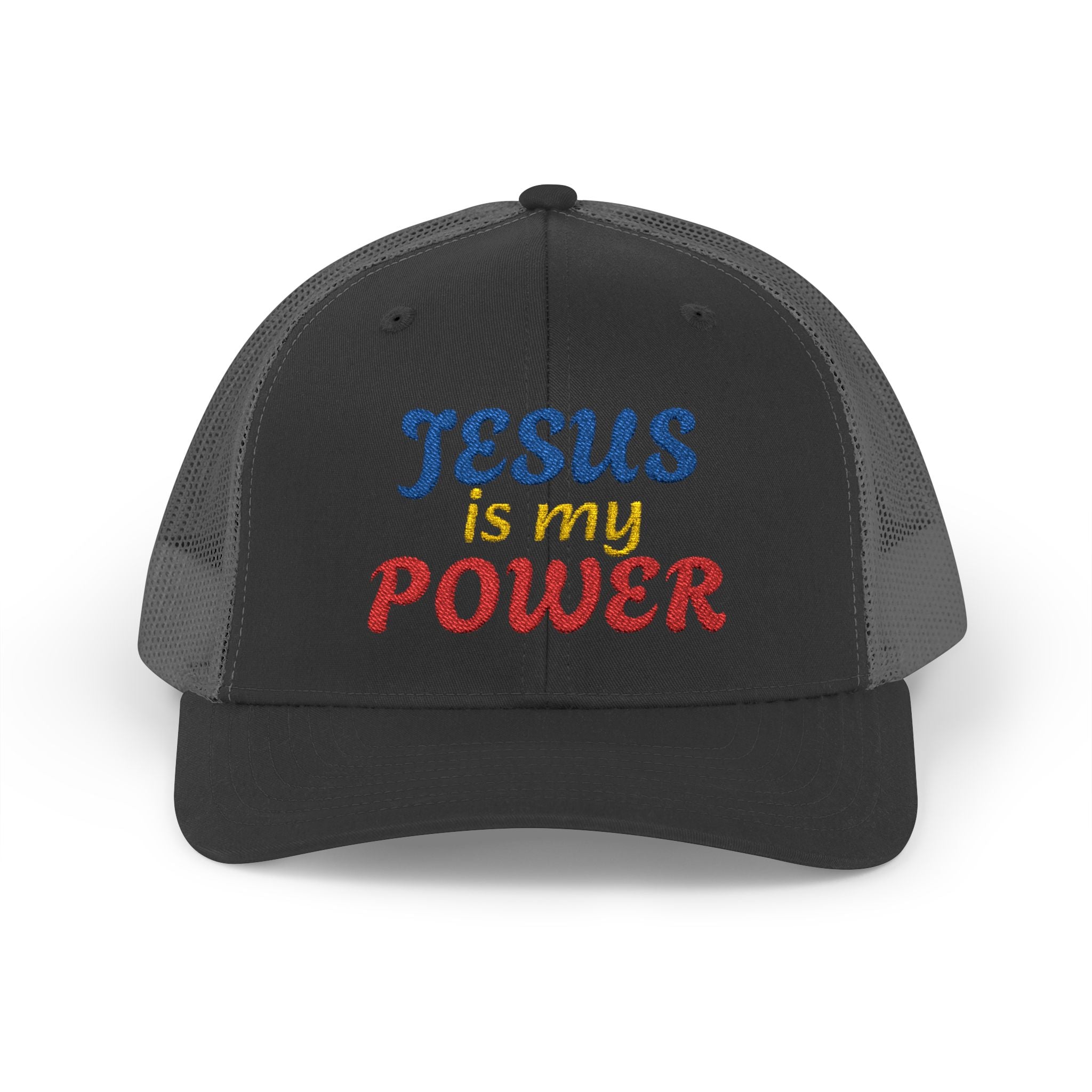 Embroidered "Jesus is my Power" Snapback Cap