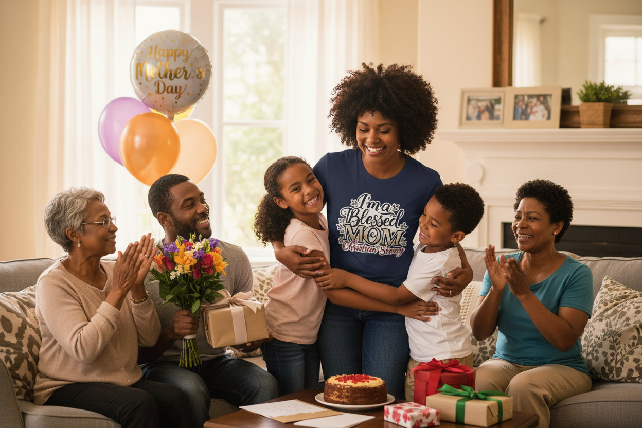 I’m a Blessed Mom Christian T-Shirt — Faith-Based Mother's Day Tee