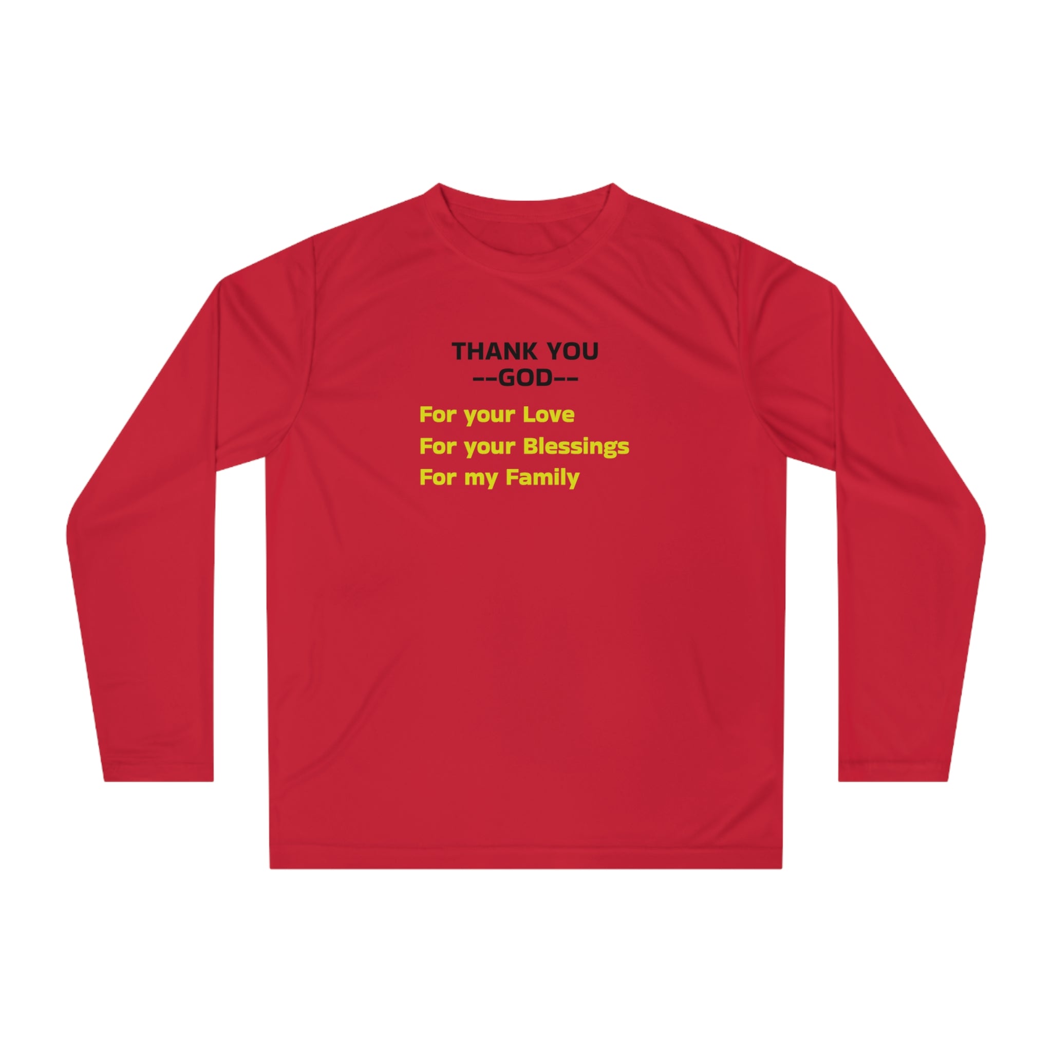 Thank You God Long Sleeve Shirt — Gratitude Faith Tee for Family & Blessings