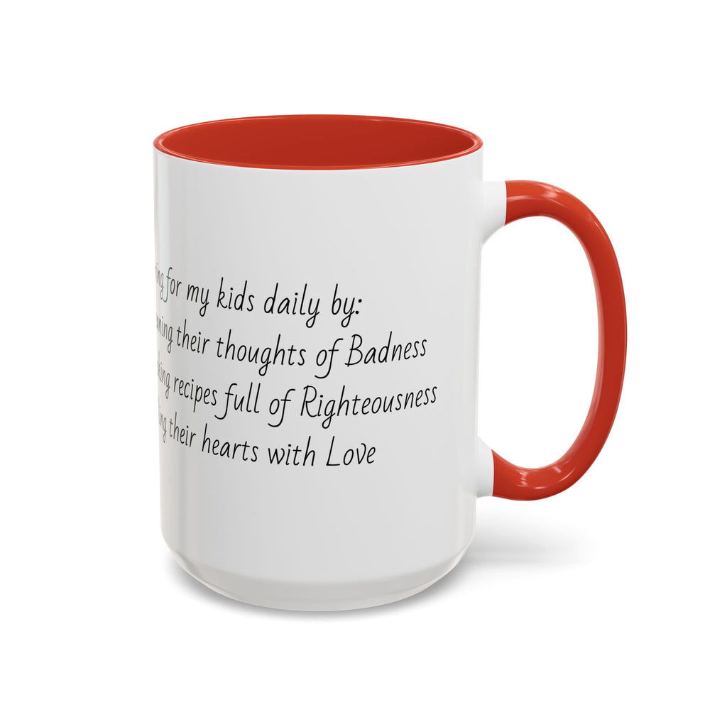 Mama Home Coffee Mug — Inspirational "Praying for My Kids" Accent Mug (11/15oz)