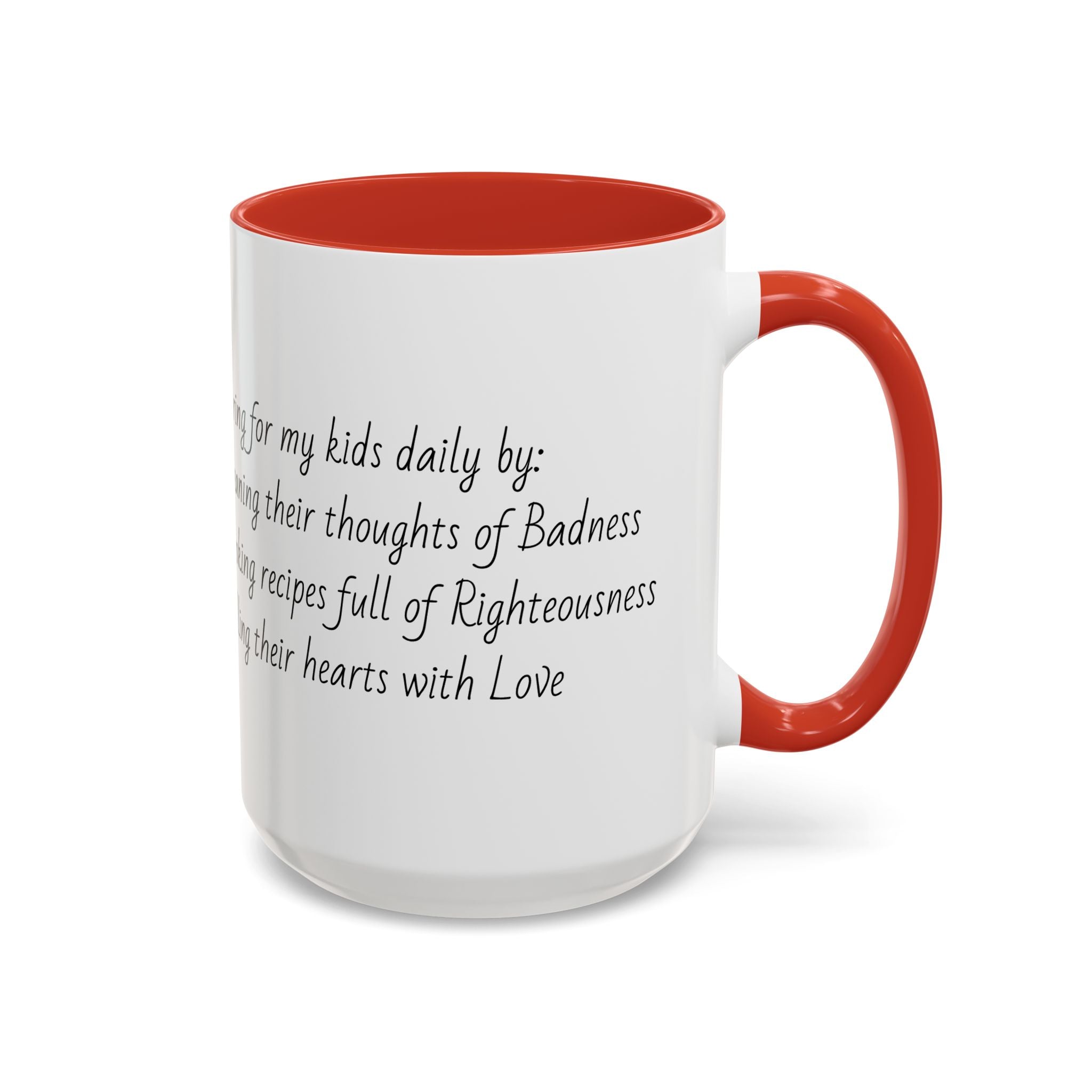 Mama Home Coffee Mug — Inspirational "Praying for My Kids" Accent Mug (11/15oz)