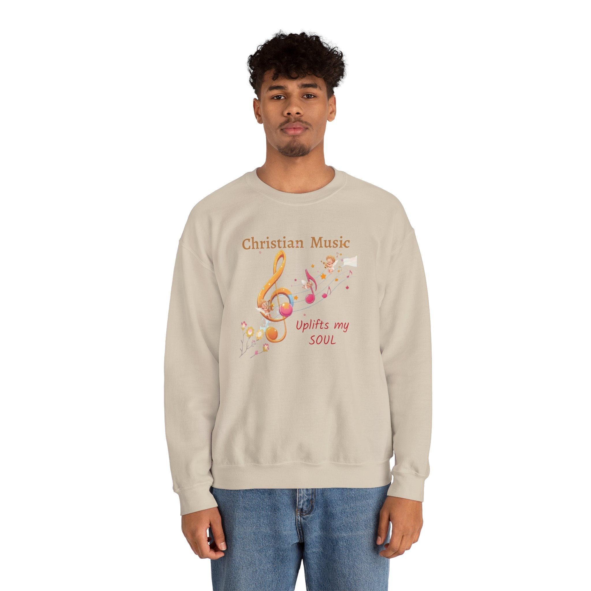 Christian Music Uplifts My Soul Crewneck Sweatshirt