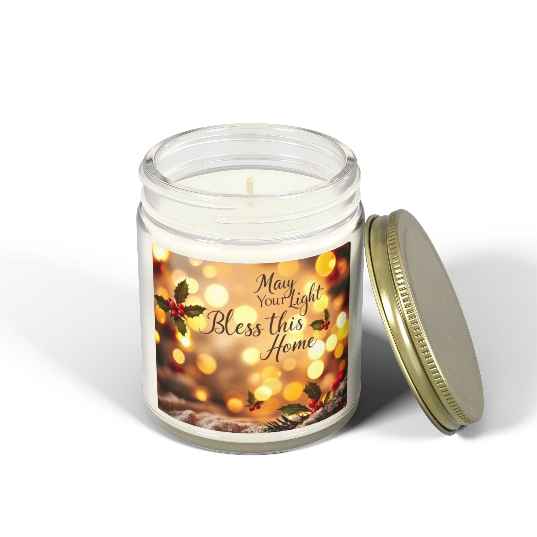 Scented Candle- 'May Your Light Bless This Home' (4oz, 9oz)