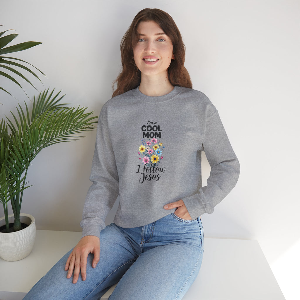 Cool Mom I Follow Jesus Sweatshirt – Christian Mom Crewneck