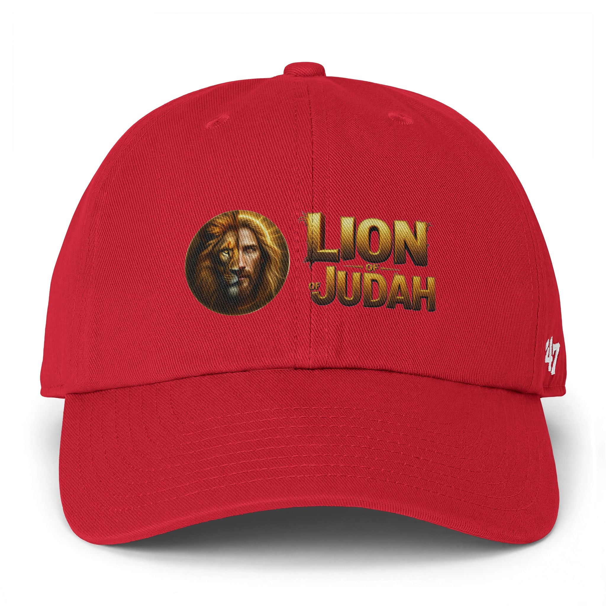 Lion of Judah Baseball Cap – Christian Faith Lion Emblem Clean Up Cap