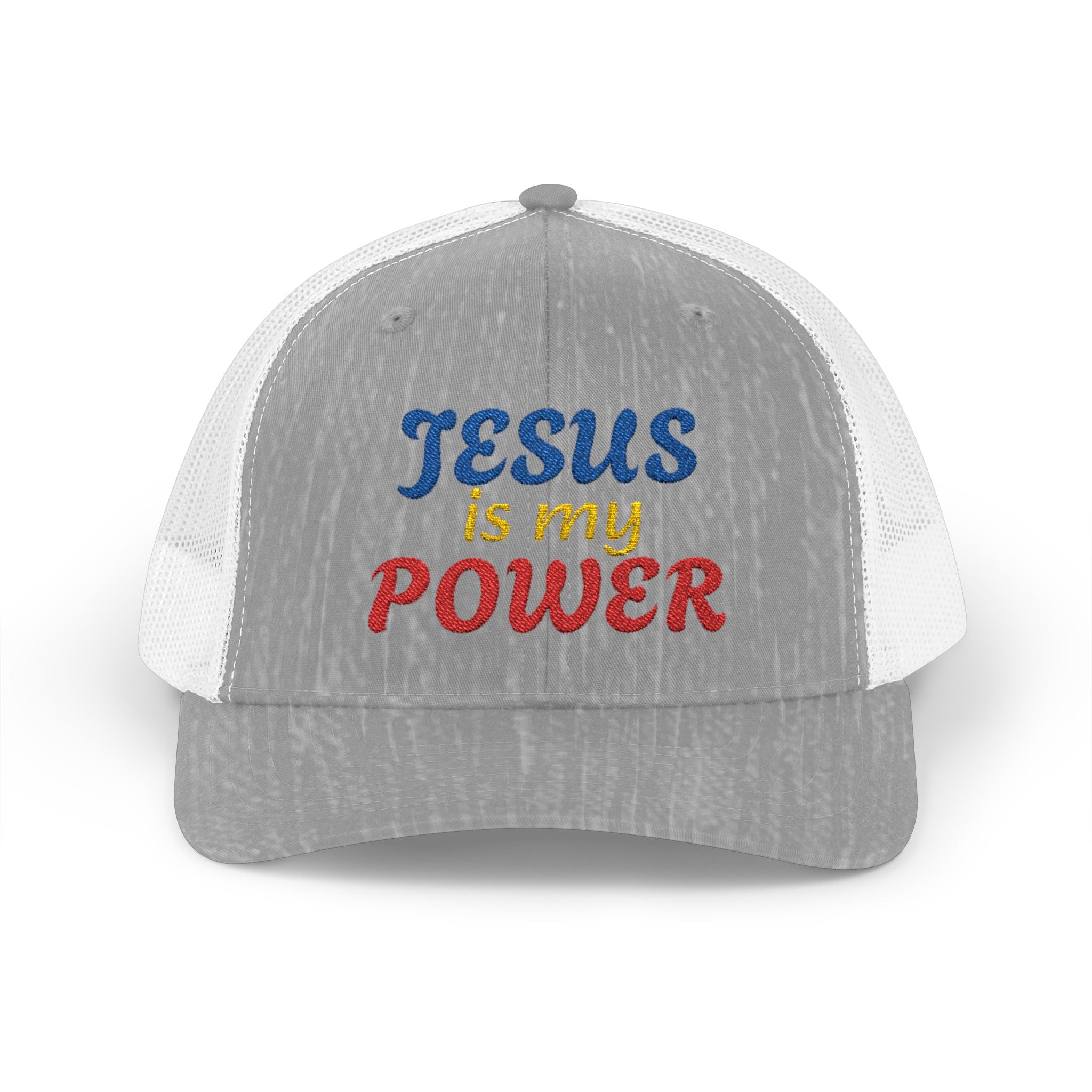Embroidered "Jesus is my Power" Snapback Cap