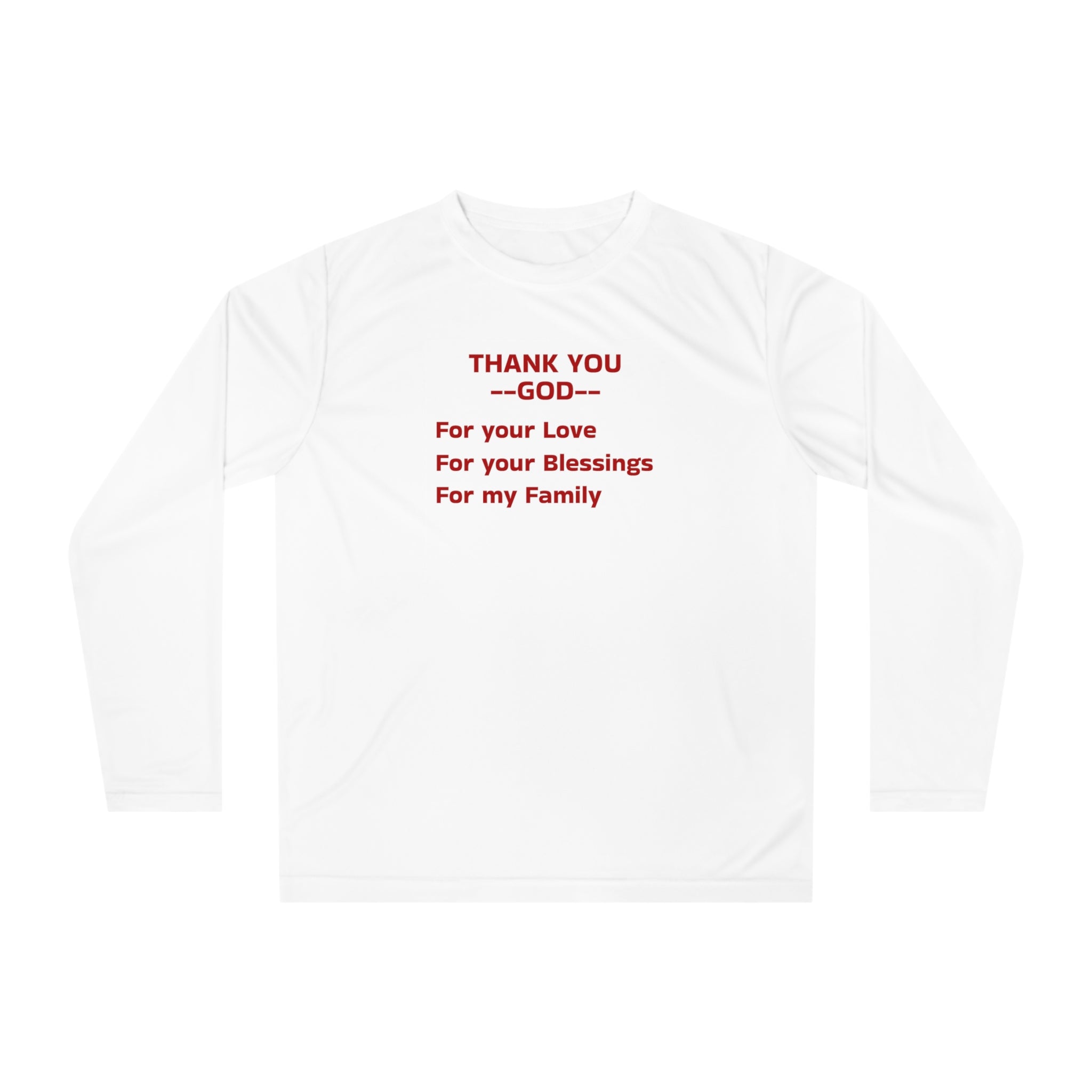 Thank You God Long Sleeve Shirt — Gratitude Faith Tee for Family & Blessings