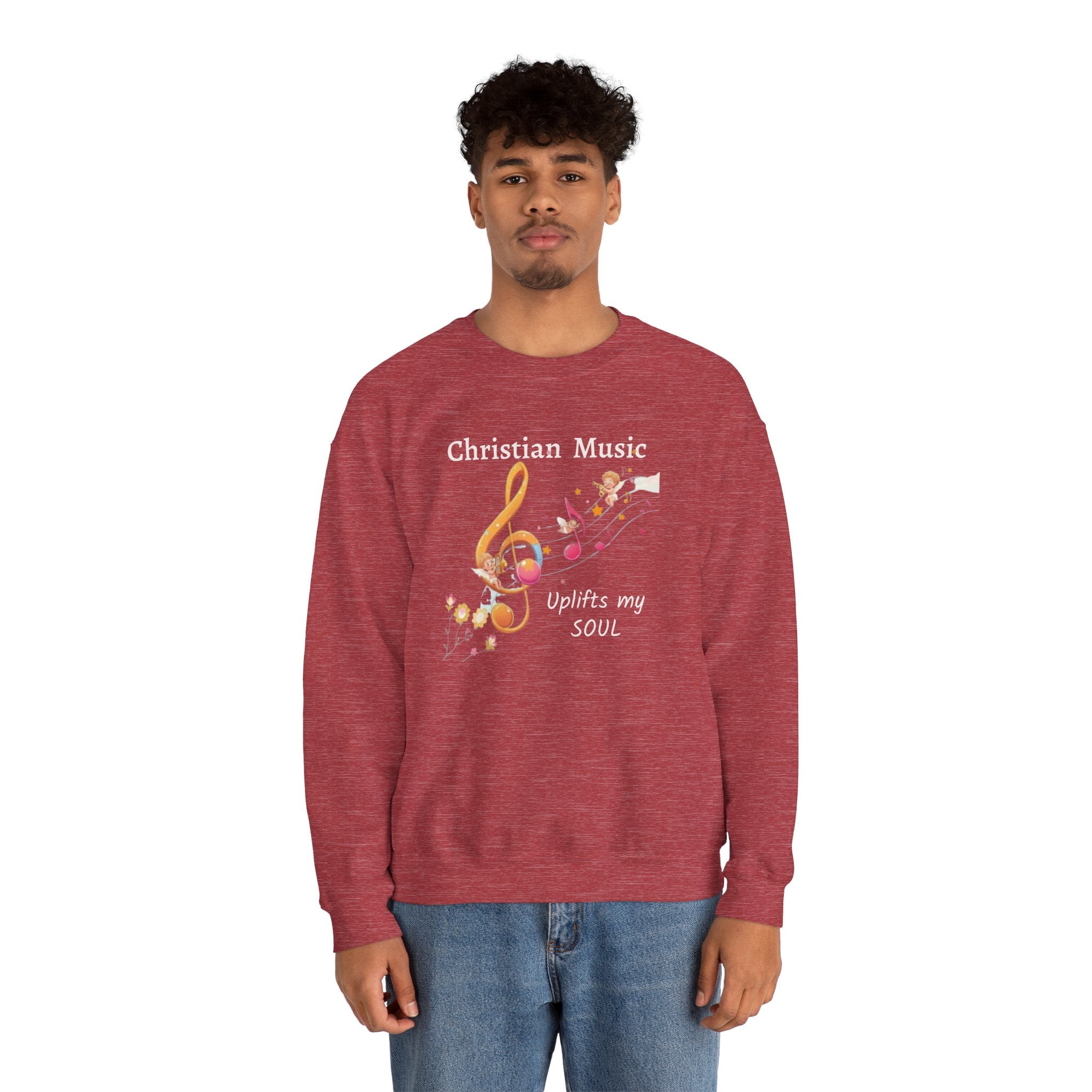Christian Music Uplifts My Soul Crewneck Sweatshirt