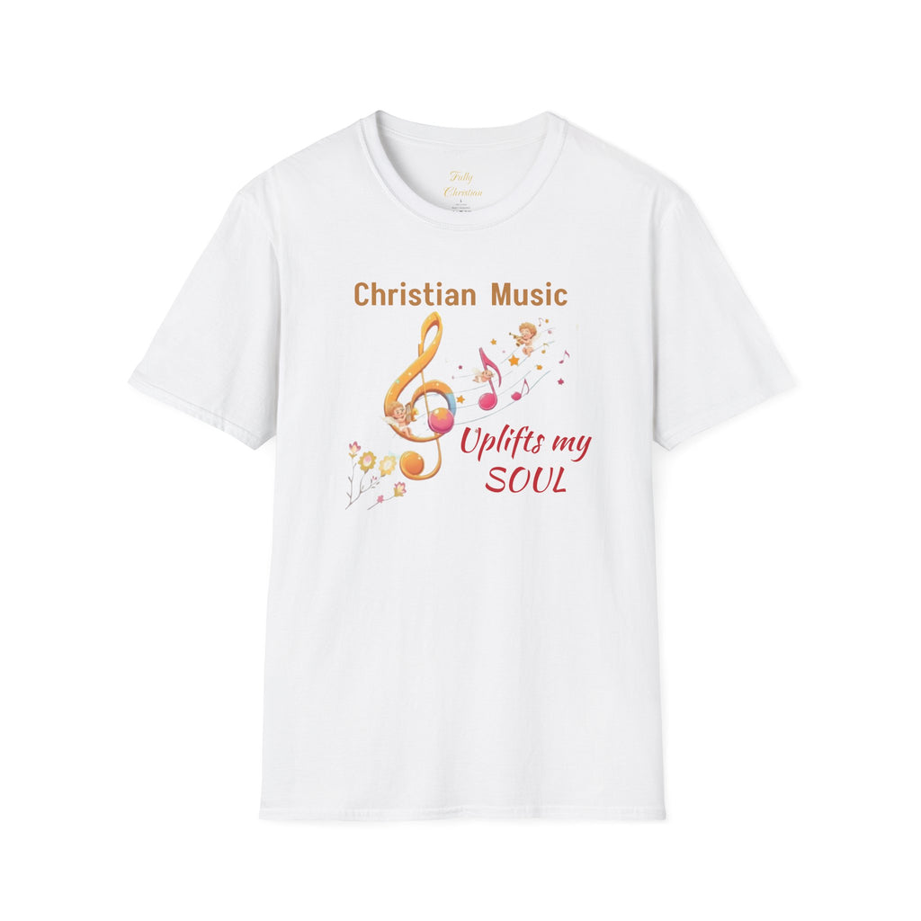 Christian Music T-Shirt – "Uplifts My Soul" Inspirational Faith Tee