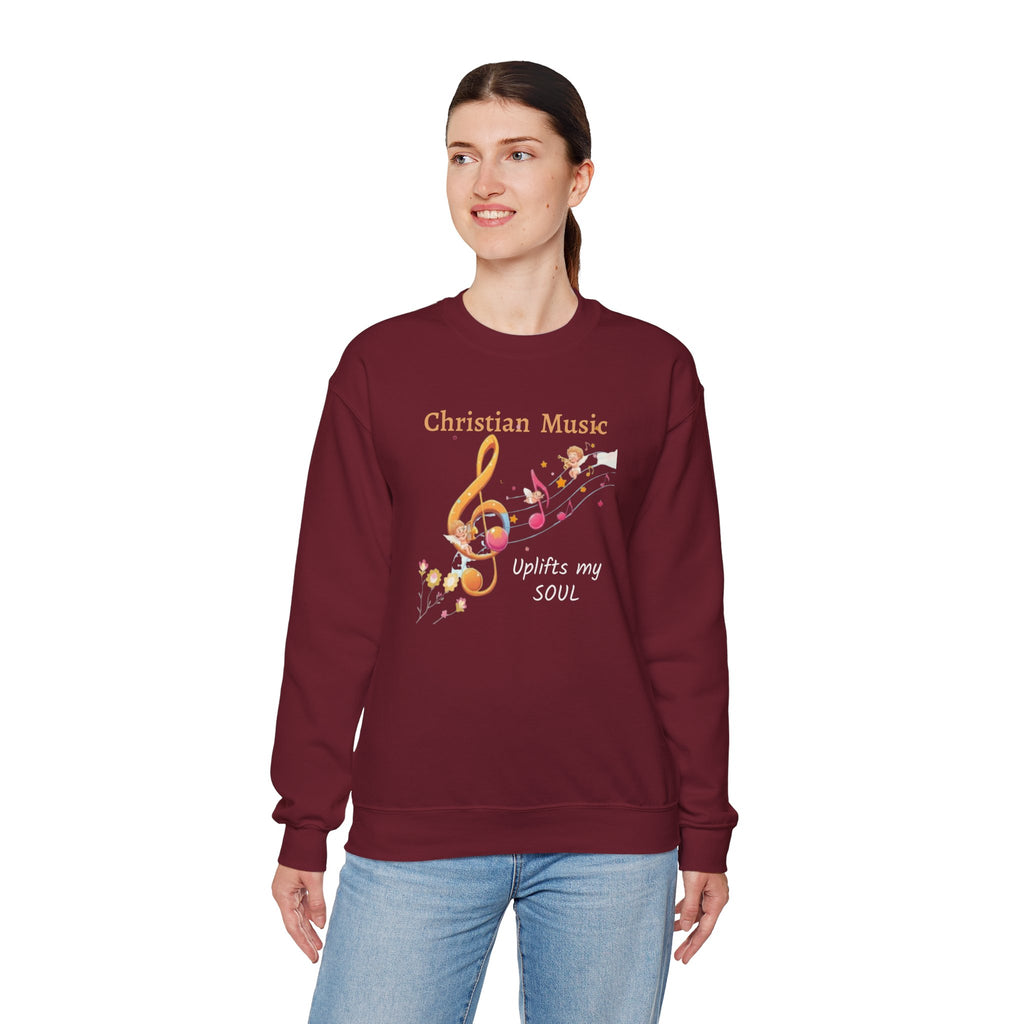 Christian Music Uplifts My Soul Crewneck Sweatshirt