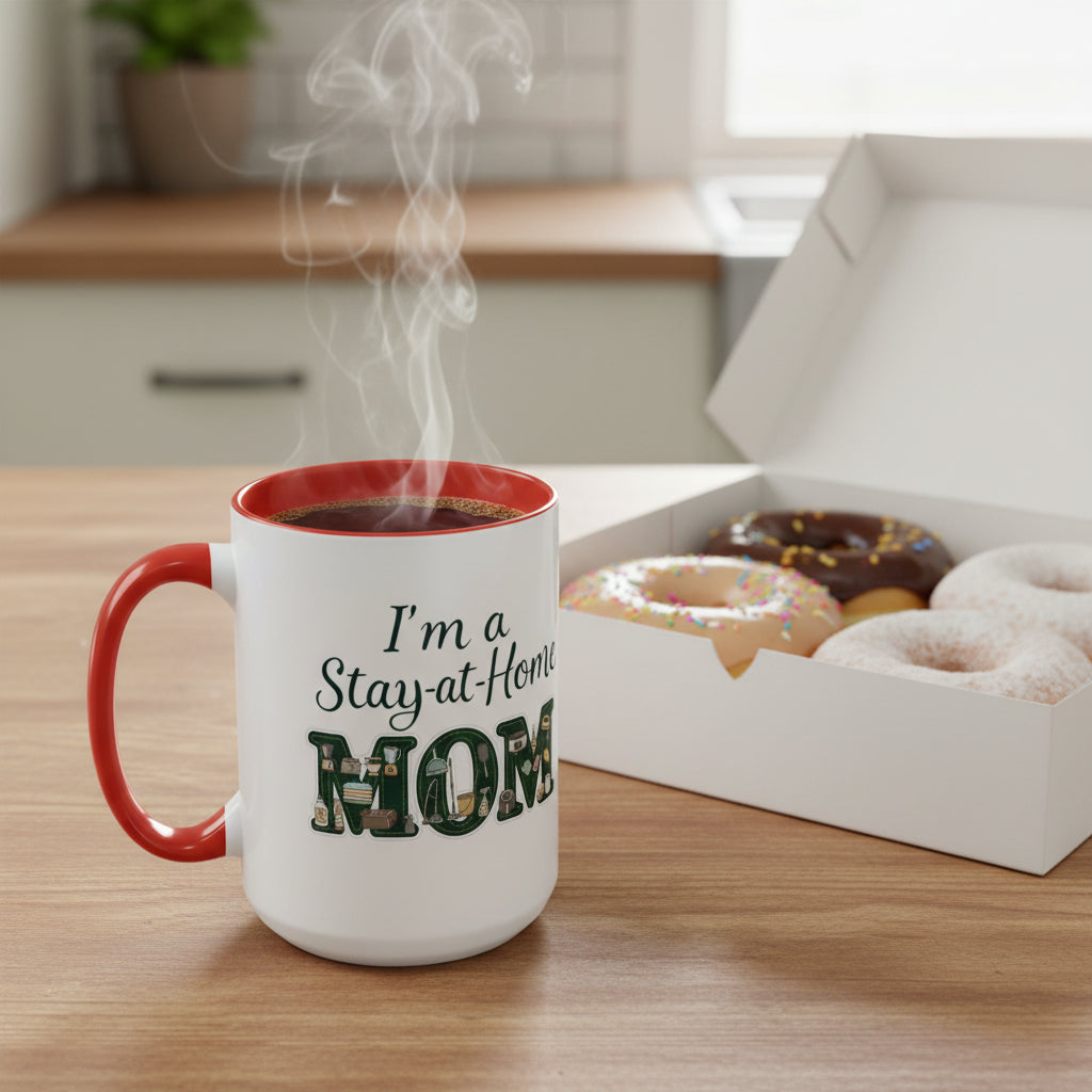 Mama Home Coffee Mug — Inspirational "Praying for My Kids" Accent Mug (11/15oz)