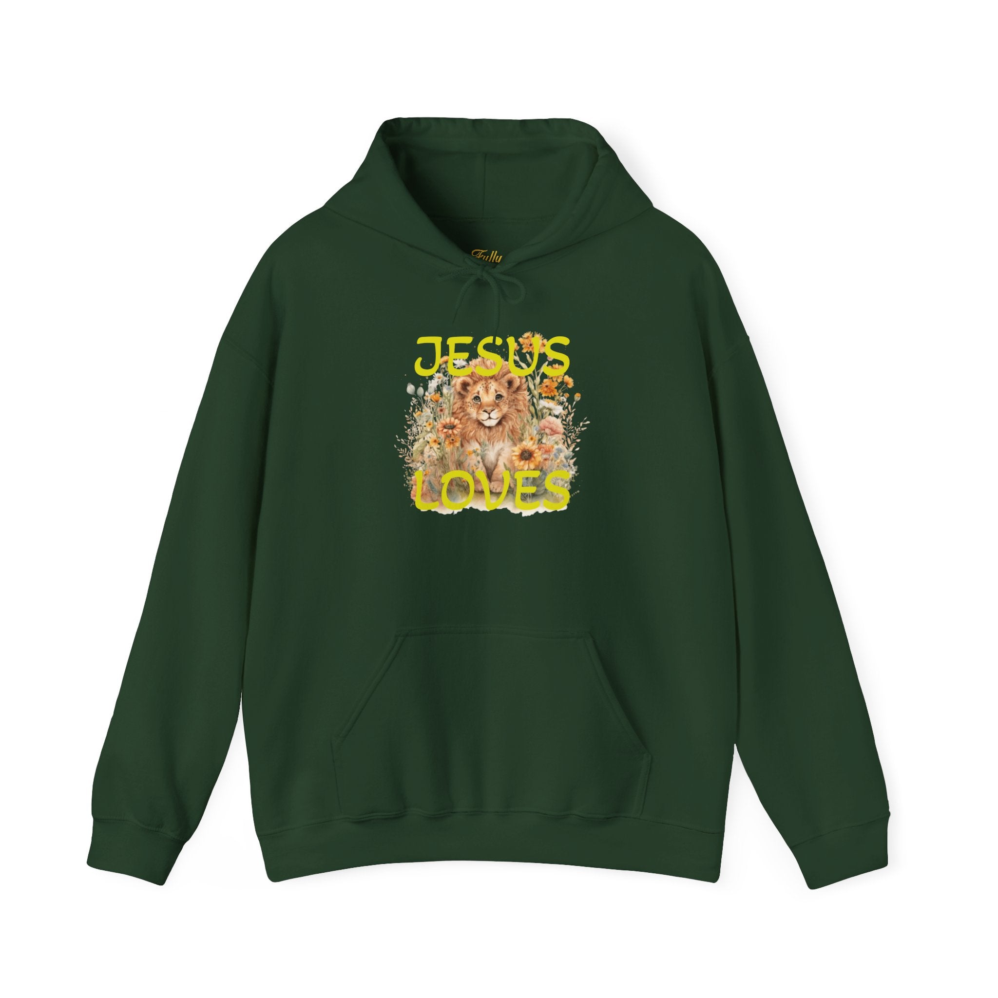 Jesus Loves Lion Hoodie - Faith-Inspired Christian Pullover