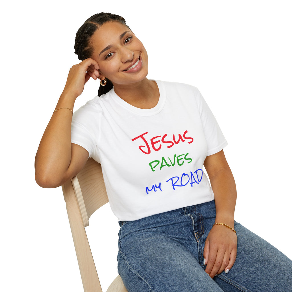 Jesus Paves My Road T-Shirt — Christian Faith Inspirational Tee
