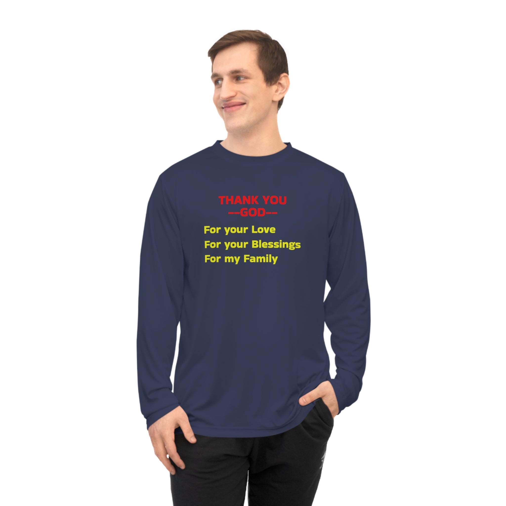 Thank You God Long Sleeve Shirt — Gratitude Faith Tee for Family & Blessings
