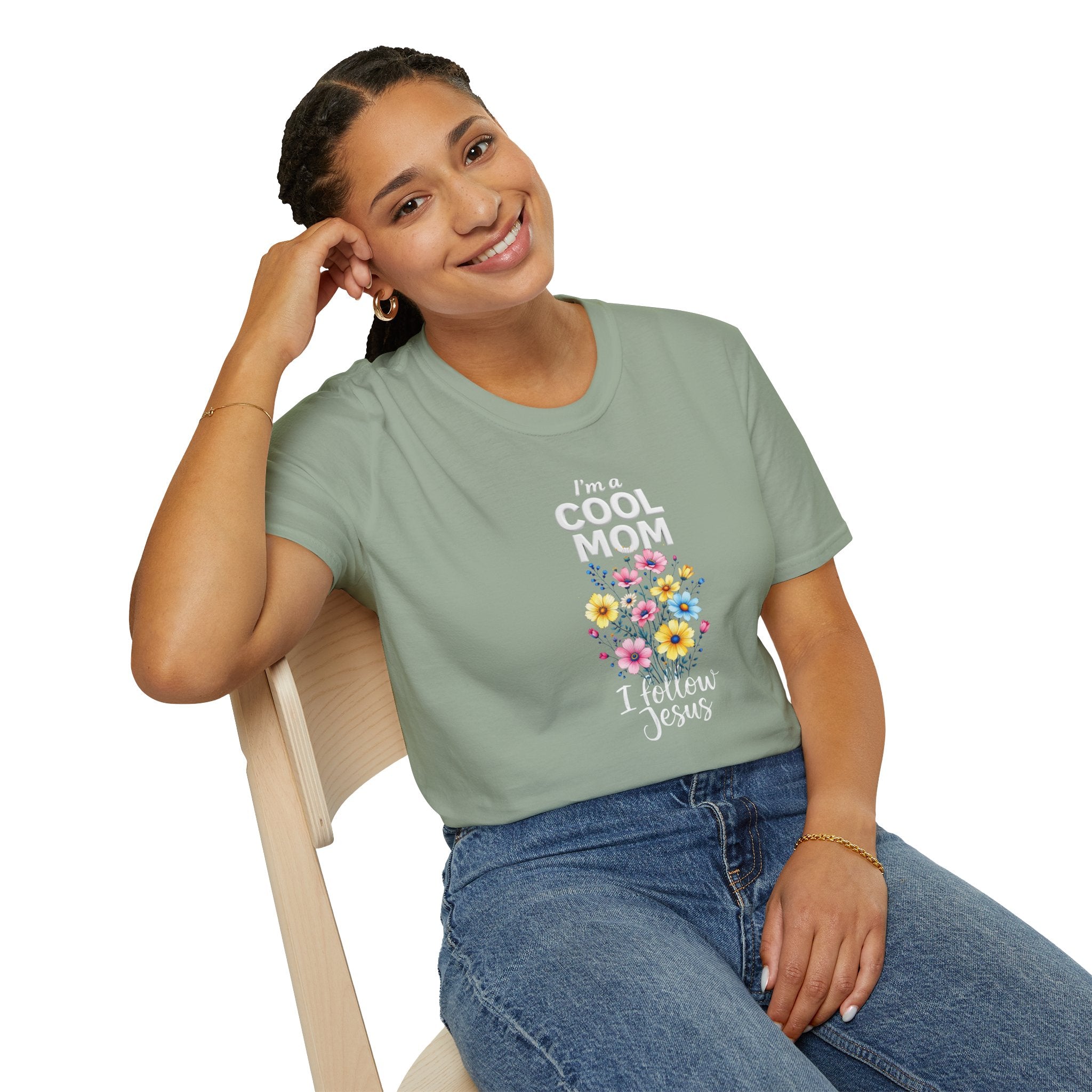 Cool Mom T-Shirt — “I’m a Cool Mom, I Follow Jesus” Christian Mom Tee