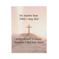 Christian Velveteen Plush Blanket — "I wrap myself in Jesus because I feel him Here" Inspirational Throw – Christian faith a