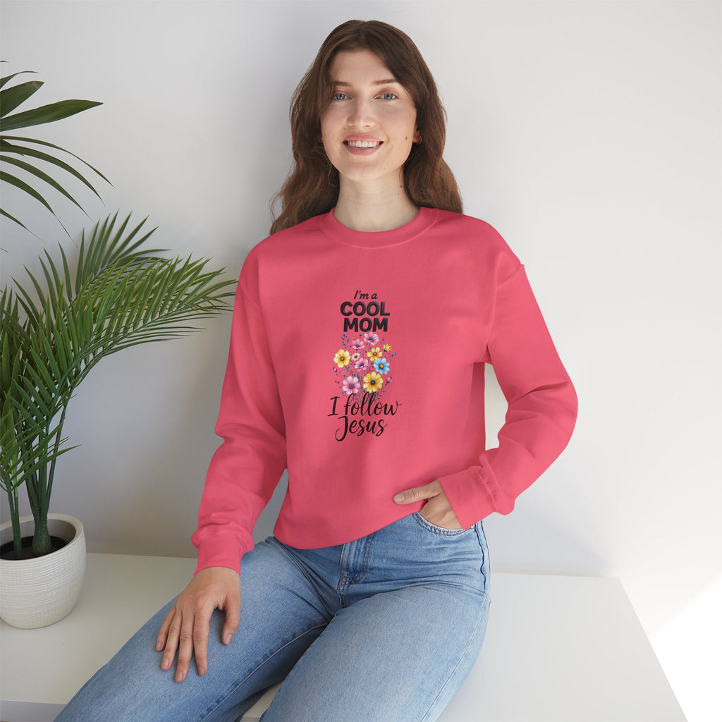 Cool Mom I Follow Jesus Sweatshirt – Christian Mom Crewneck
