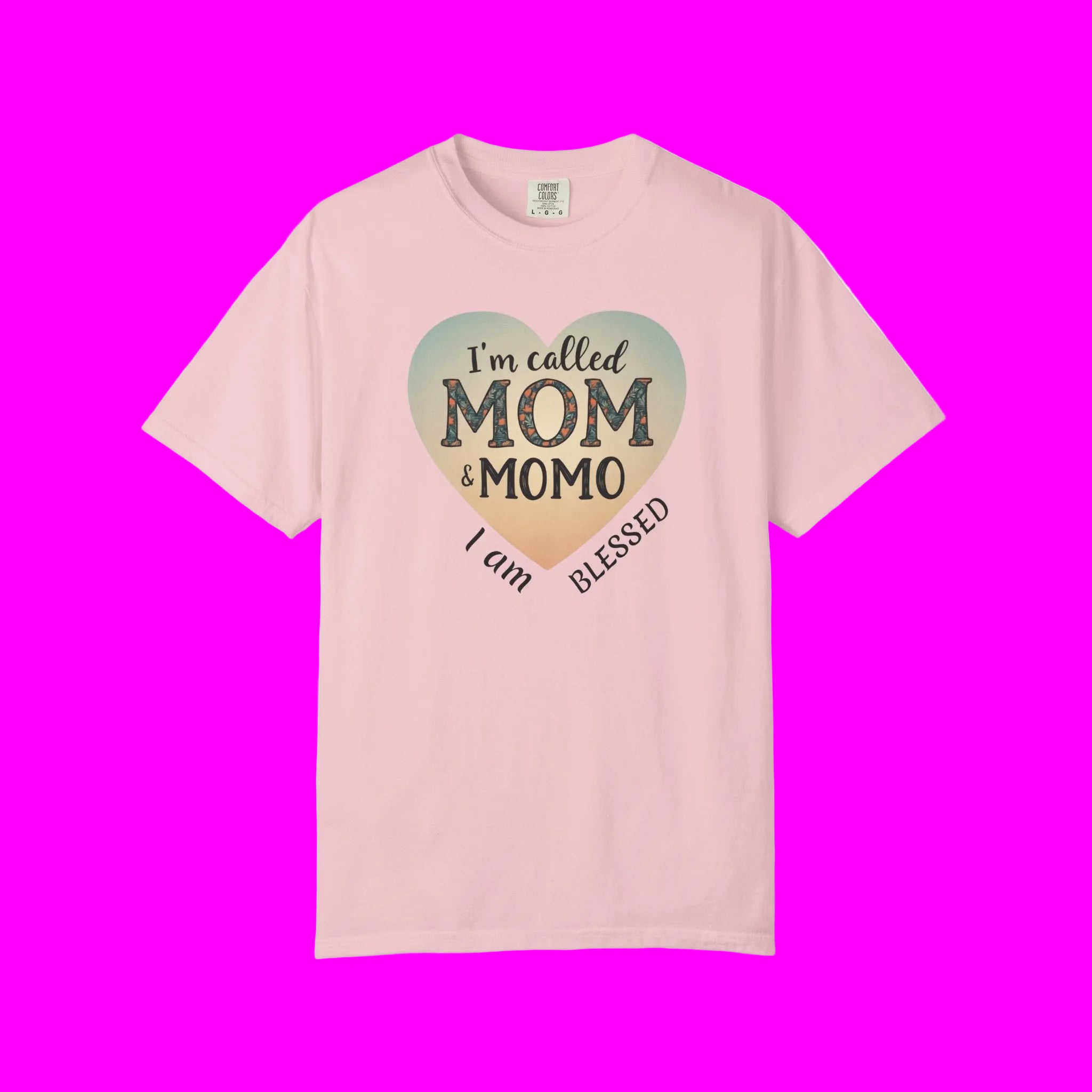 I'm Called Mom & Momo T-Shirt — "I Am Blessed" Heart Design