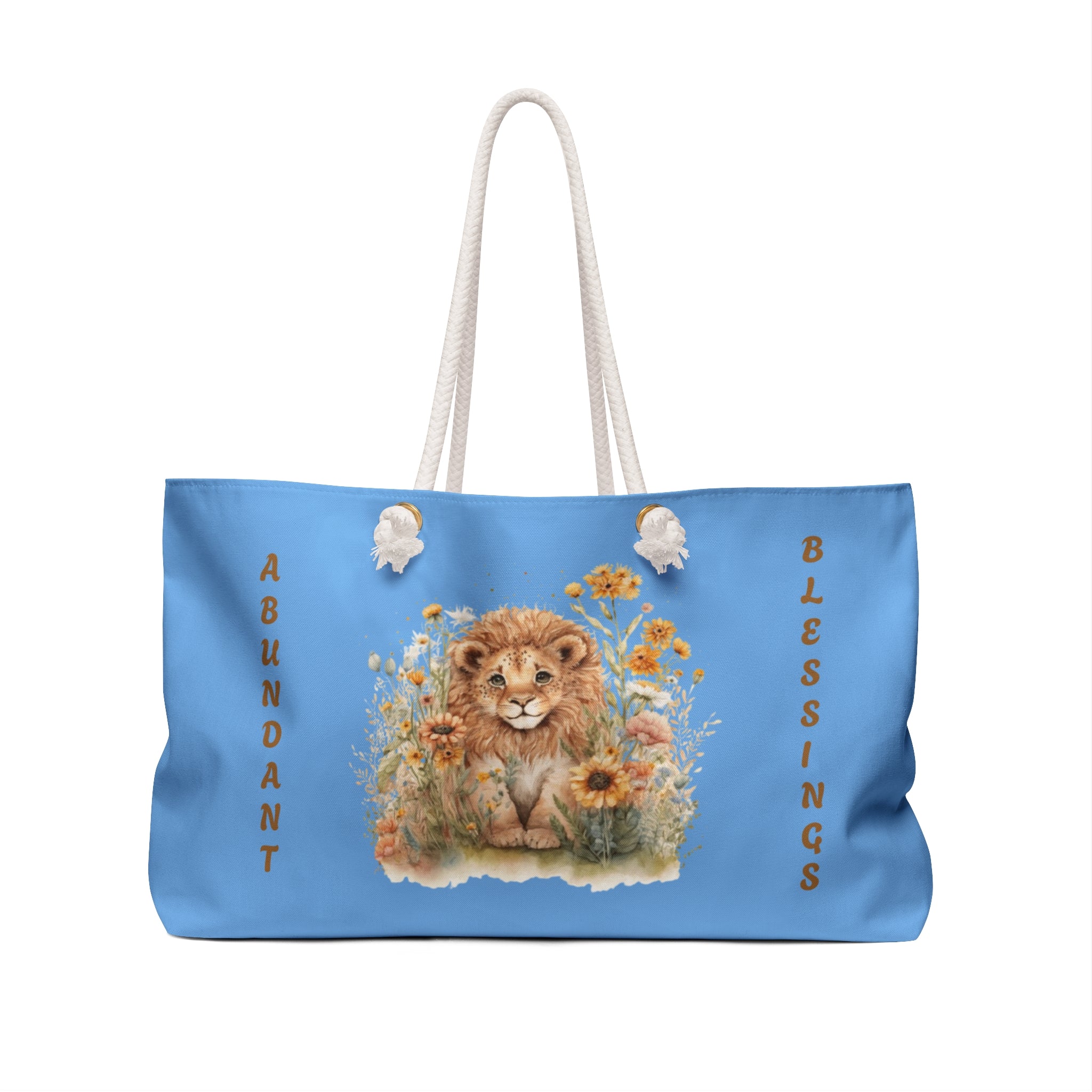 Weekender Bag - 'Abundant Blessings' Lion Floral Travel Tote