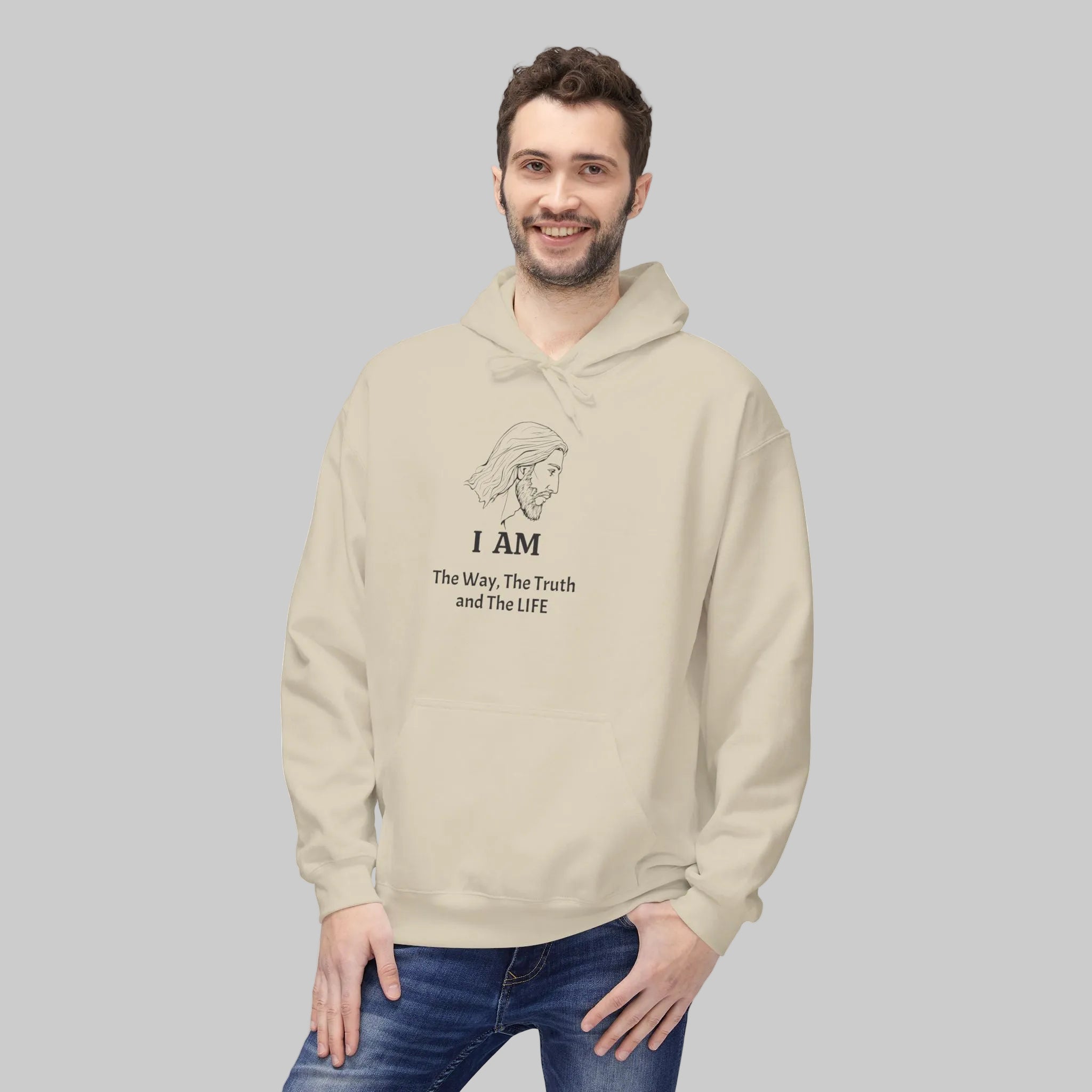 I AM Jesus Hoodie — "I AM The way, The truth and The LIFE" Christian Faith Pullover