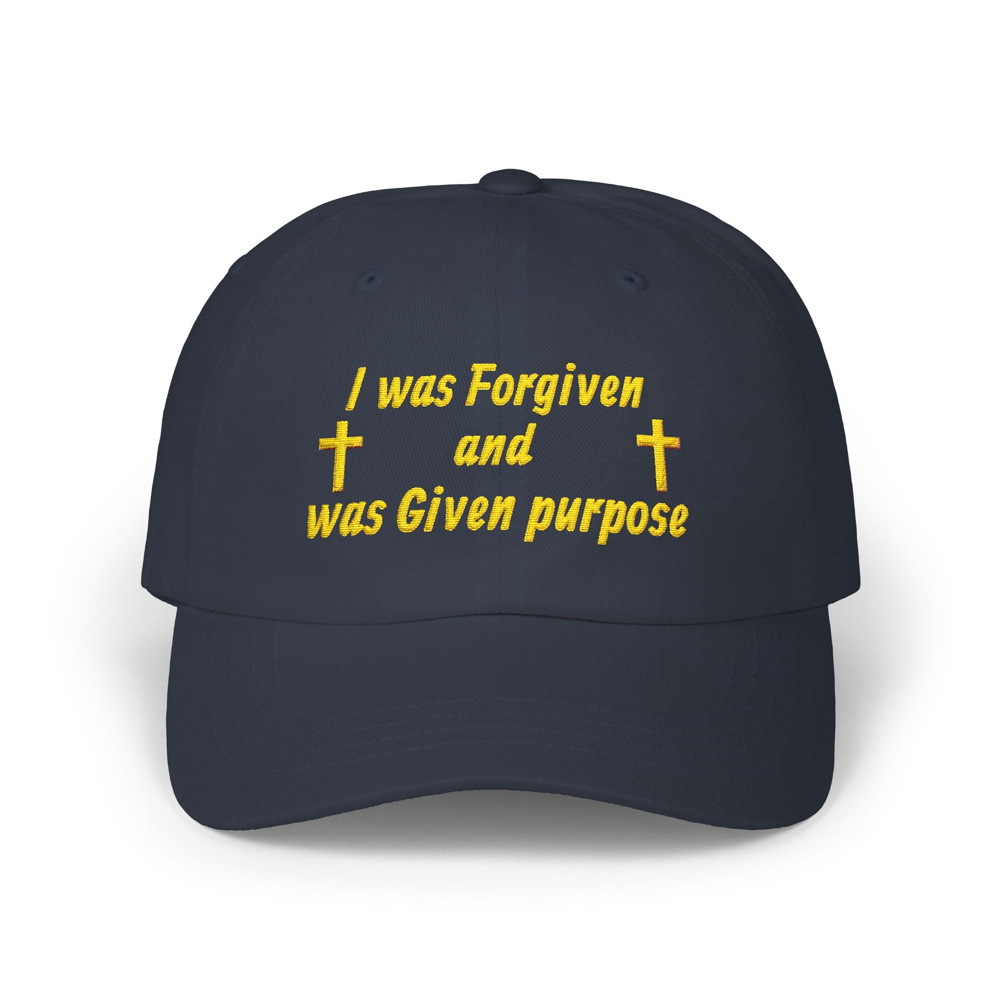 Forgiven and Given Purpose Dad Cap – Christian Embroidered Baseball Hat