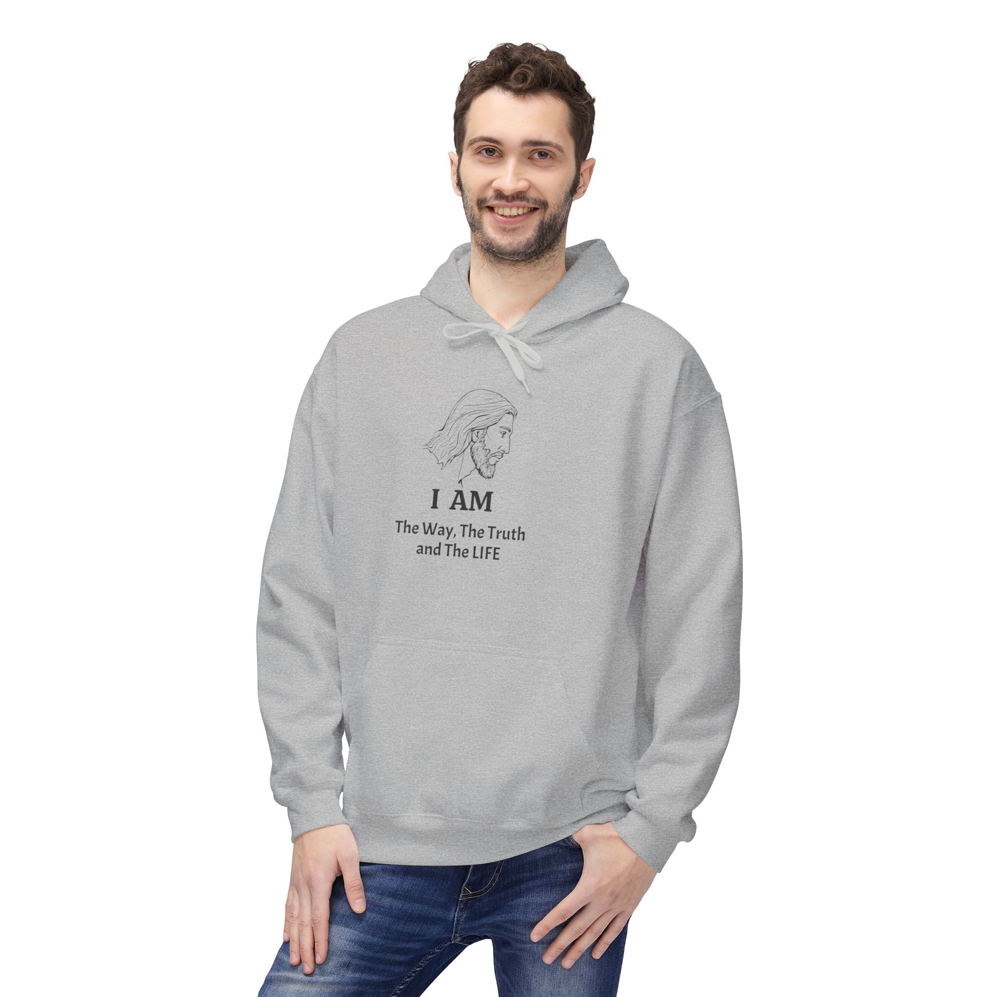 I AM Jesus Hoodie — "I AM The way, The truth and The LIFE" Christian Faith Pullover