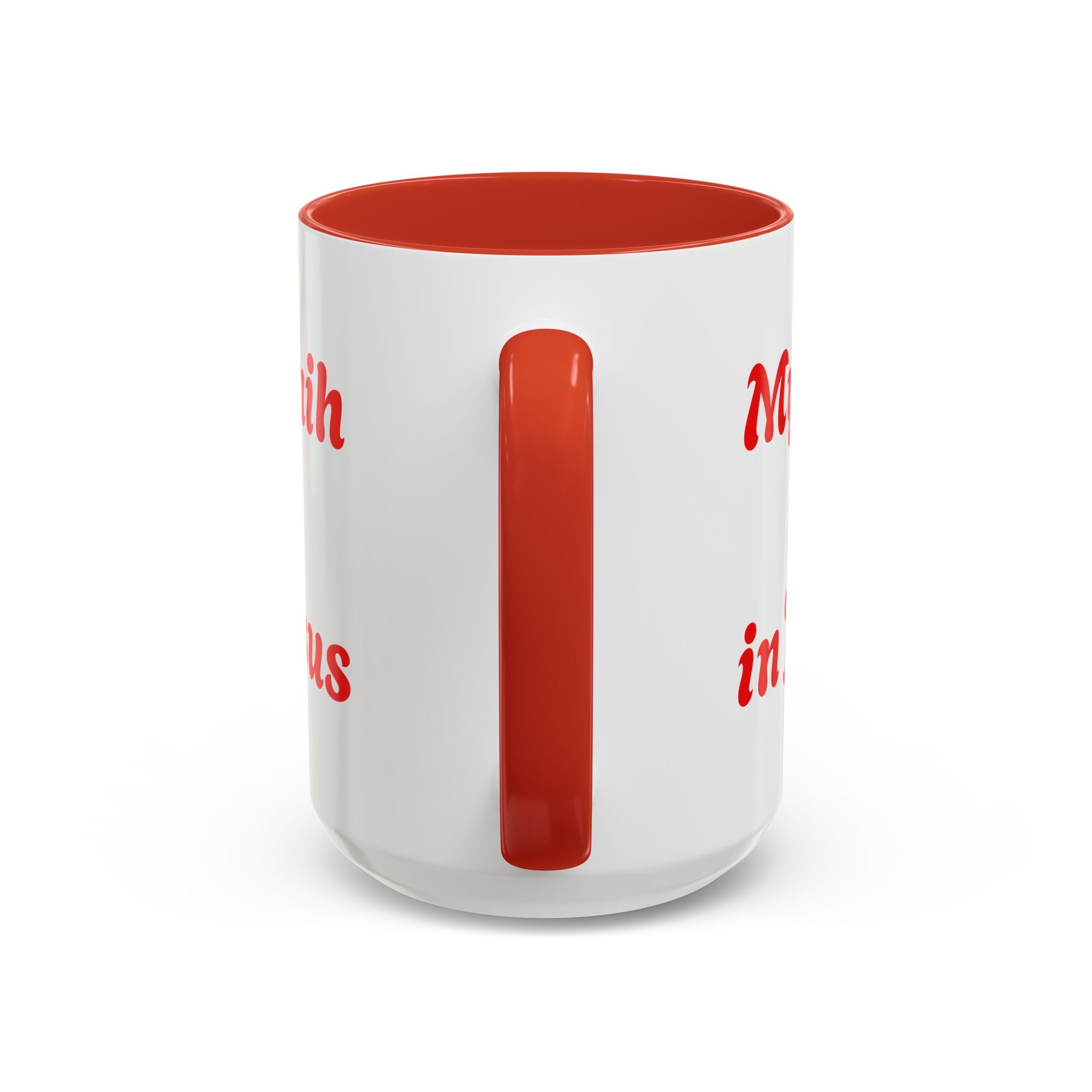 My Faith Is In Jesus Accent Coffee Mug — Christian Cross Red Accent 11/15oz – Christian faith apparel & gifts | Fully Christ