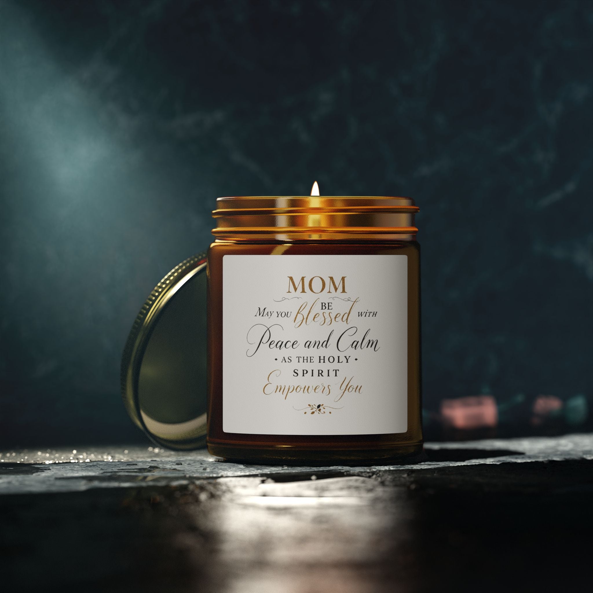 Mom Prayer Candle — Coconut Apricot Scented Jar (4oz/9oz)
