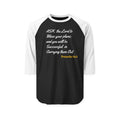 Inspirational Three-Quarter Sleeve Raglan Shirt - "Ask the Lord to Bless Your Plans" Design – Christian faith apparel & gift