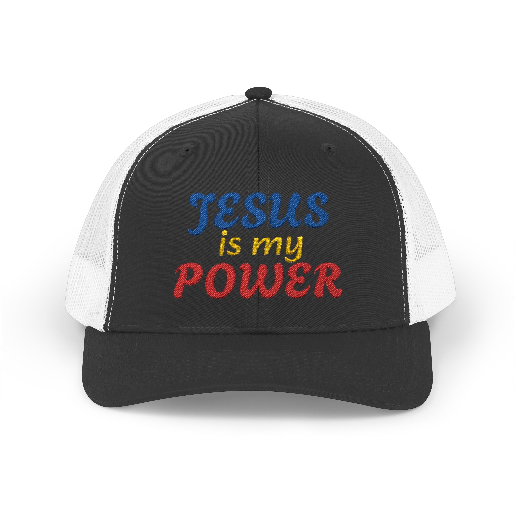 Embroidered "Jesus is my Power" Snapback Cap