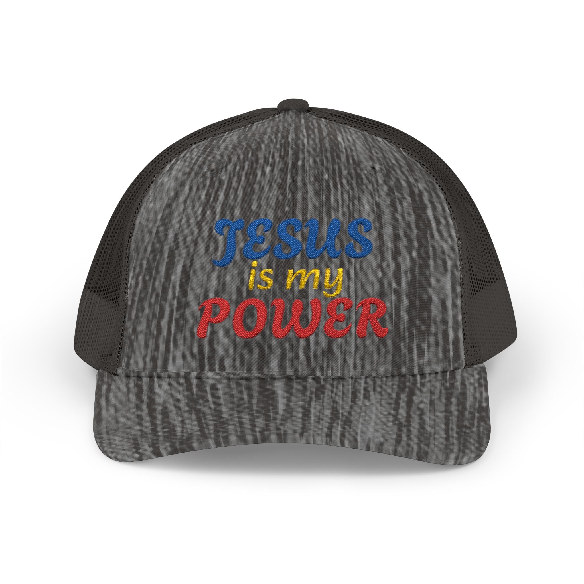 Embroidered "Jesus is my Power" Snapback Cap