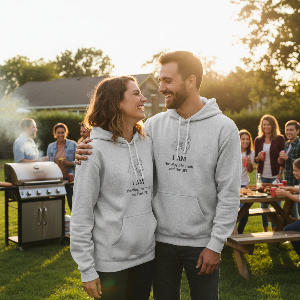 I AM Jesus Hoodie — "I AM The way, The truth and The LIFE" Christian Faith Pullover