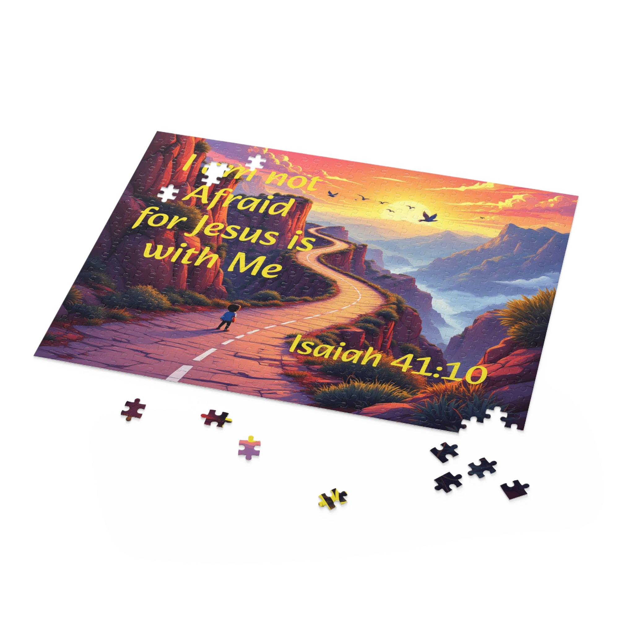 Christian Inspirational Puzzle — "I Am Not Afraid for Jesus Is With Me" (120/252/500 pcs)