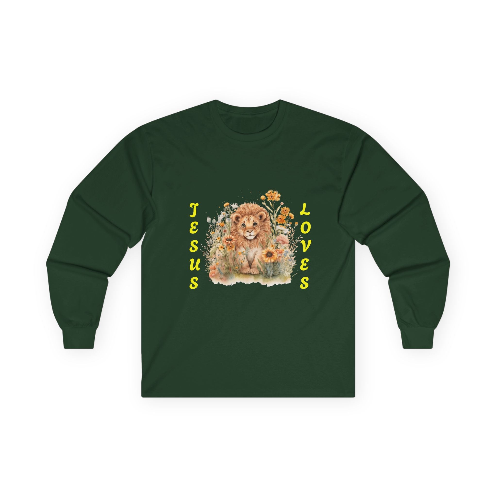 Jesus Loves Lion Cub Long Sleeve Tee
