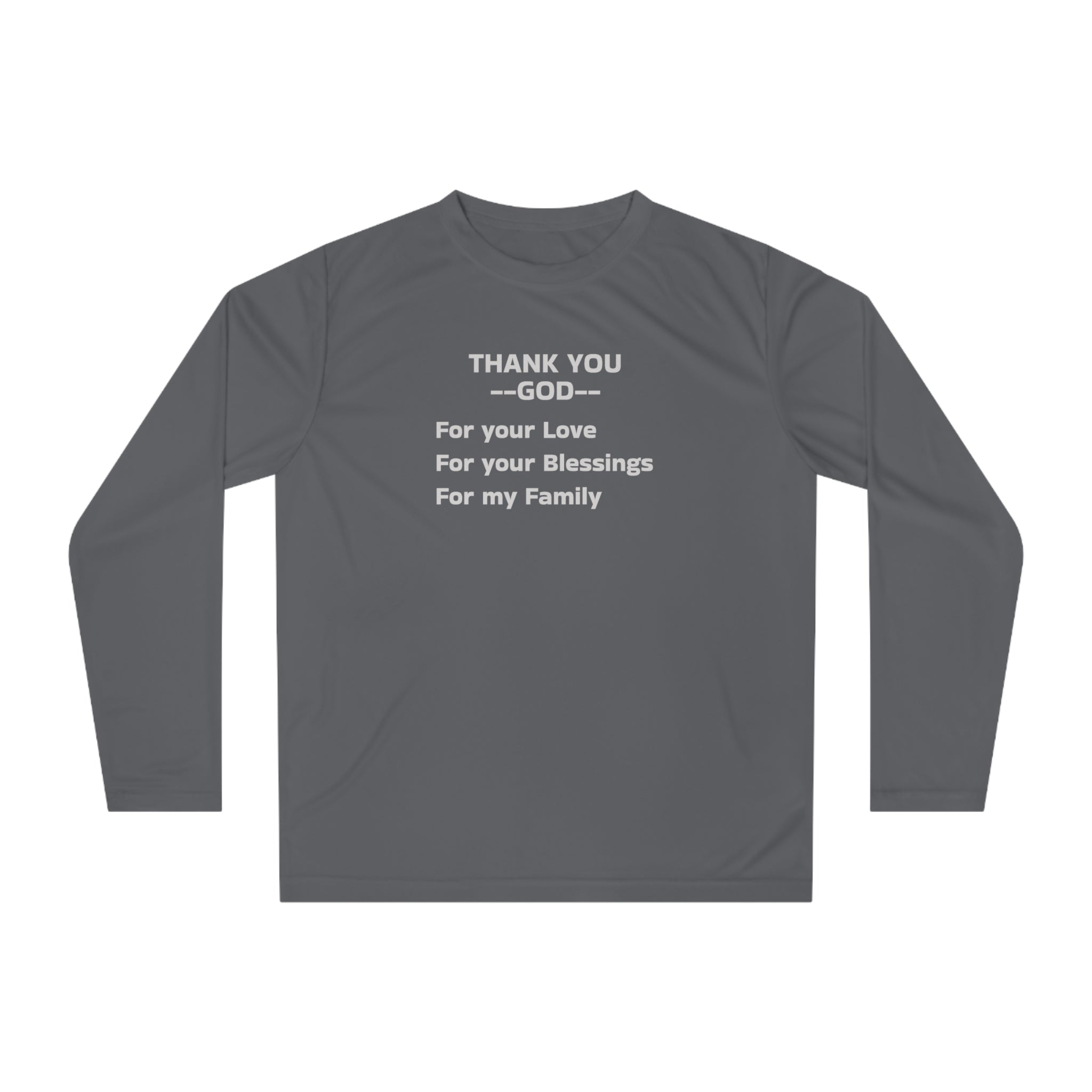 Thank You God Long Sleeve Shirt — Gratitude Faith Tee for Family & Blessings