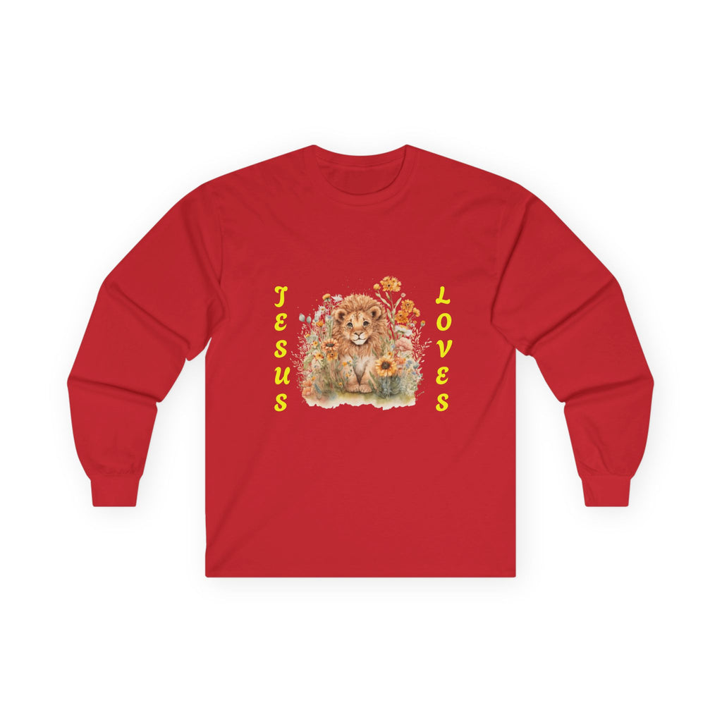 Jesus Loves Lion Cub Long Sleeve Tee