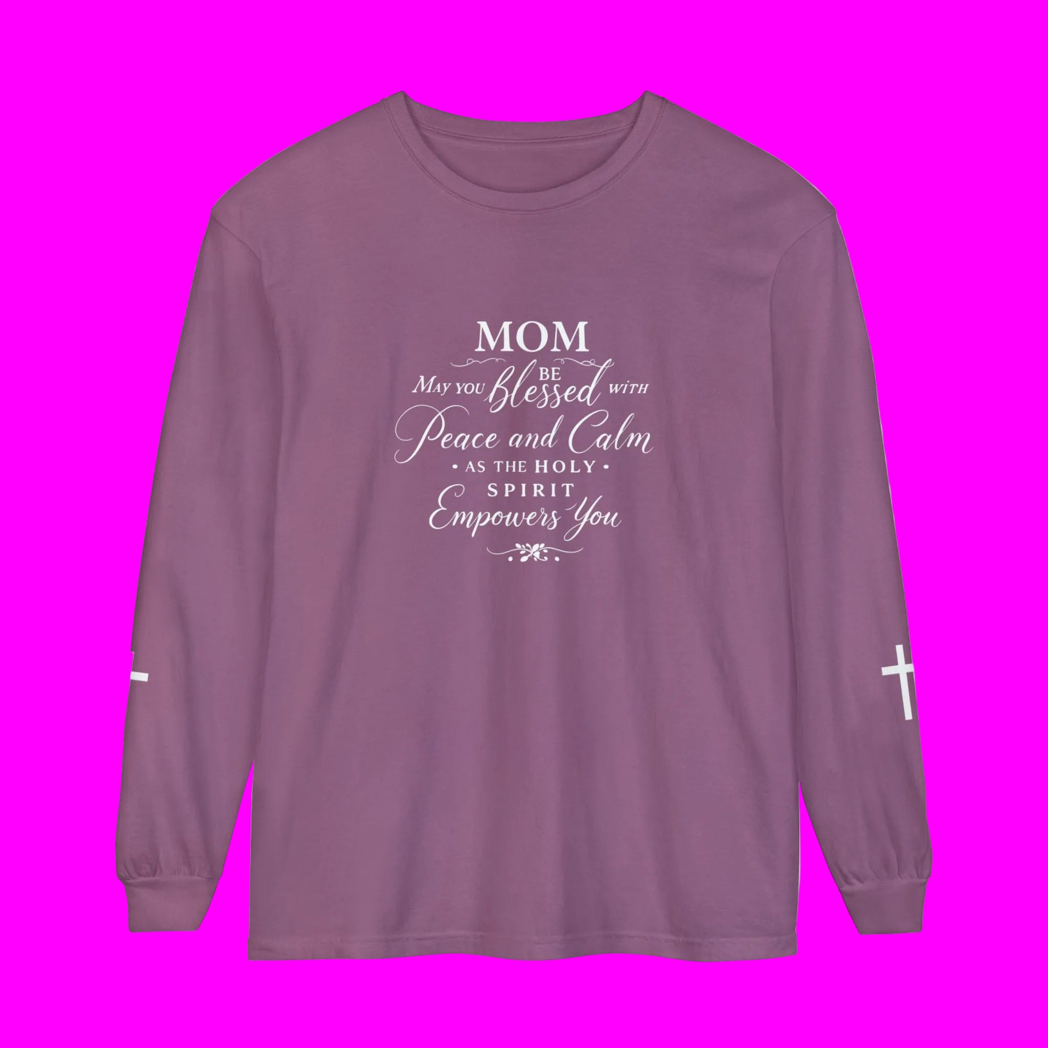 Mom Blessed Prayer Long Sleeve Shirt — Christian Mother's Gift