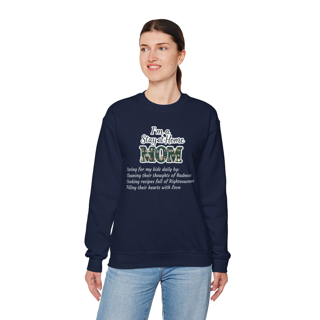Stay at Home Mom Sweatshirt — 'I'm a Stay at Home MOM' Cozy Crewneck for Mothers