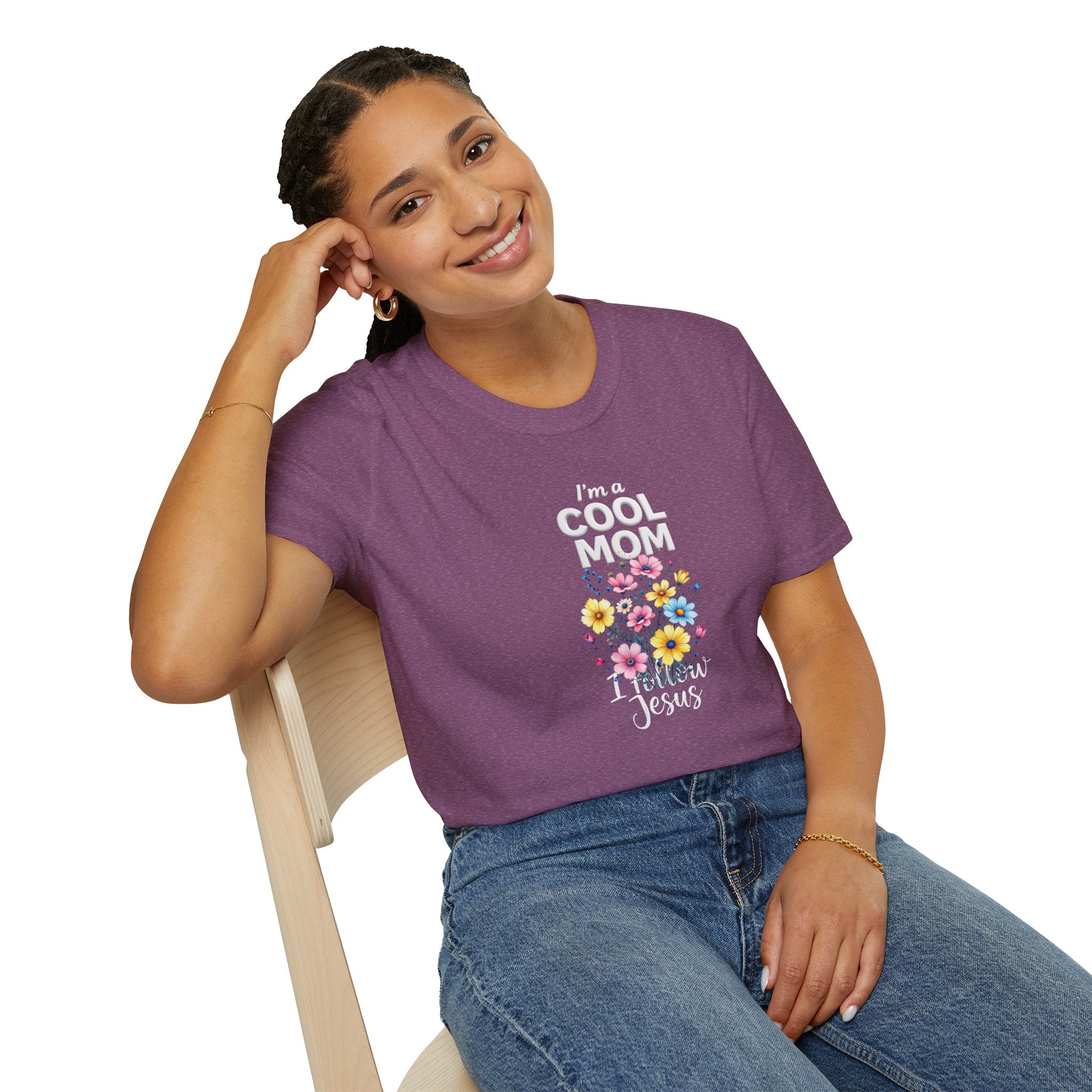 Cool Mom T-Shirt — “I’m a Cool Mom, I Follow Jesus” Christian Mom Tee