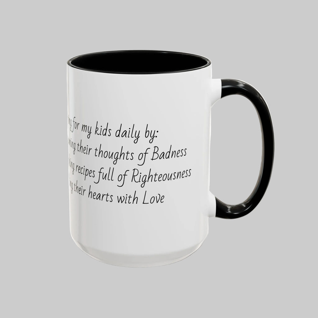 Mama Home Coffee Mug — Inspirational "Praying for My Kids" Accent Mug (11/15oz)