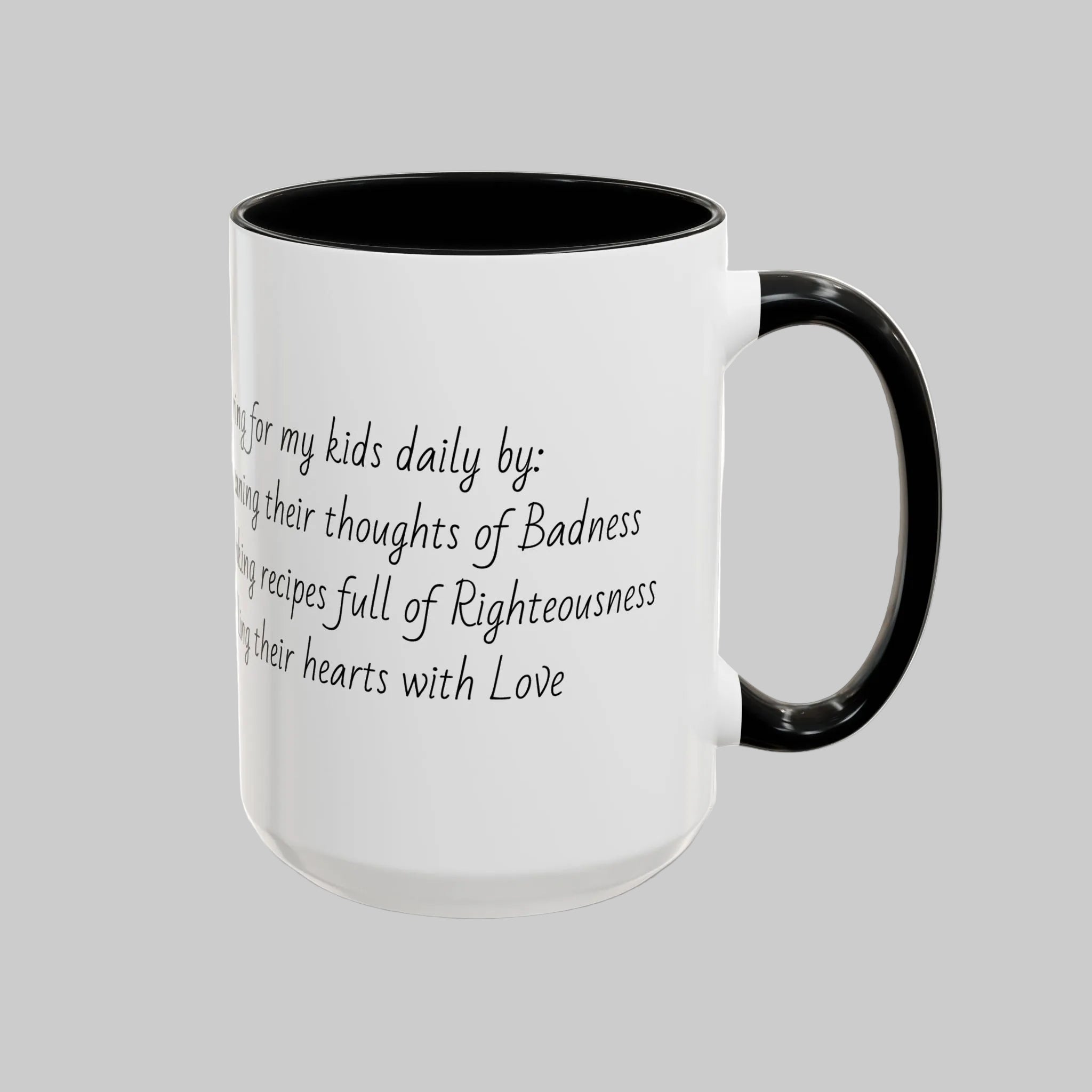 Mama Home Coffee Mug — Inspirational "Praying for My Kids" Accent Mug (11/15oz)