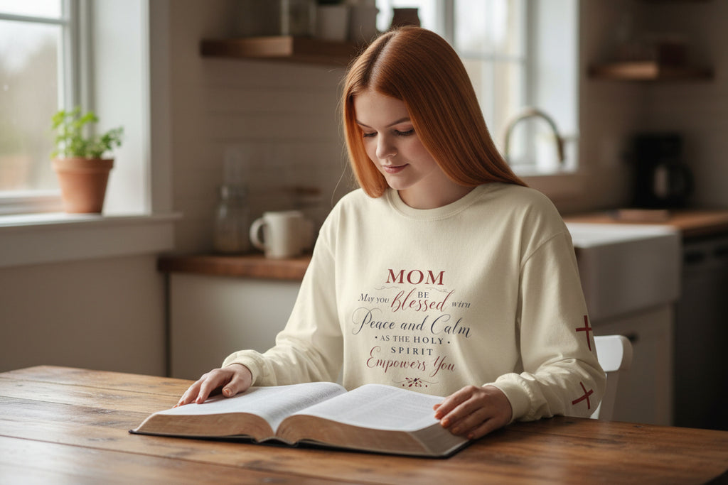 Mom Blessed Prayer Long Sleeve Shirt — Christian Mother's Gift