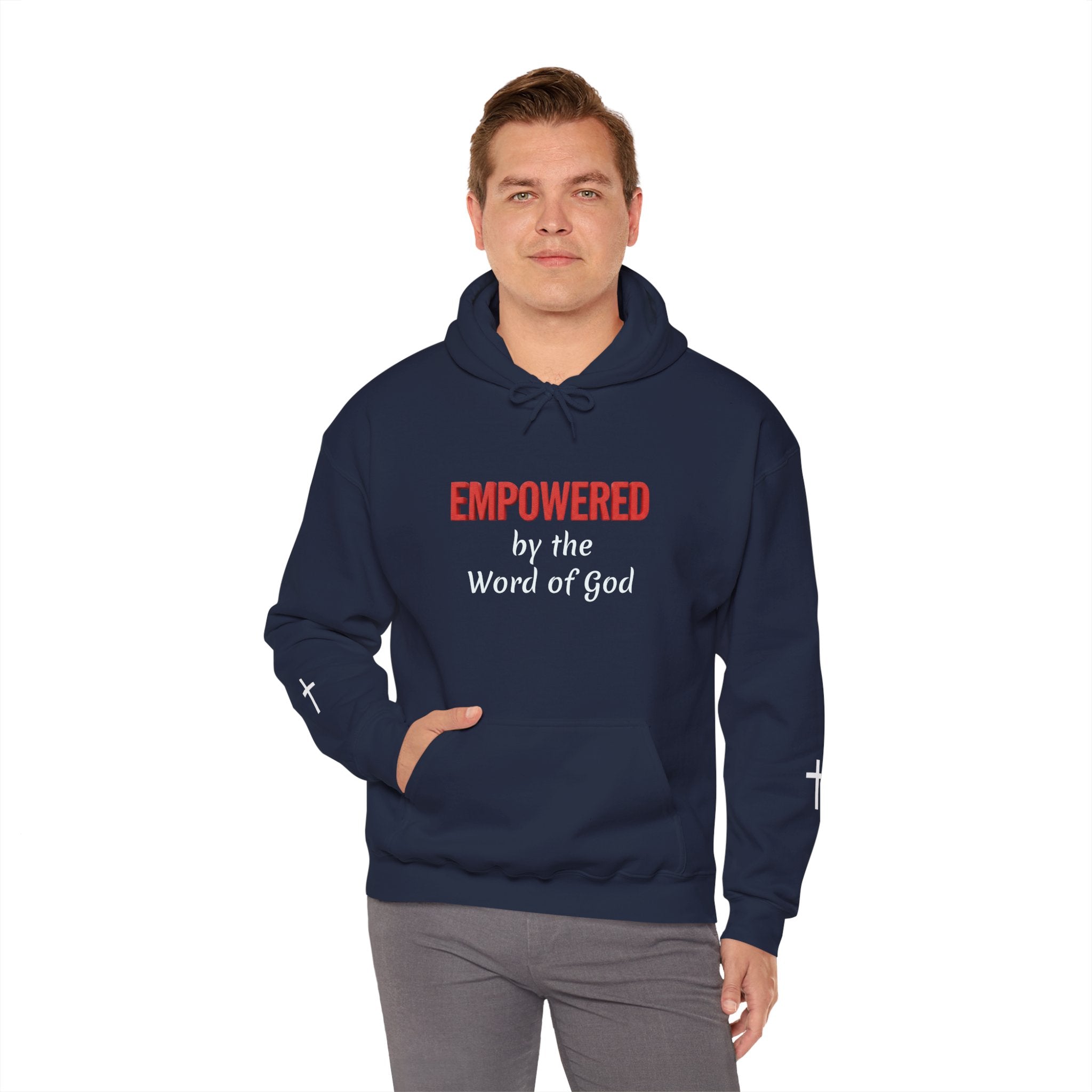 Empowered by the Word of God Hoodie — Christian Faith Inspirational Pullover