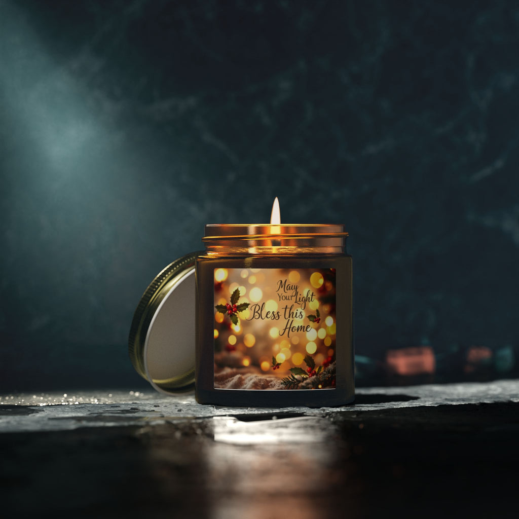 Scented Candle- 'May Your Light Bless This Home' (4oz, 9oz)