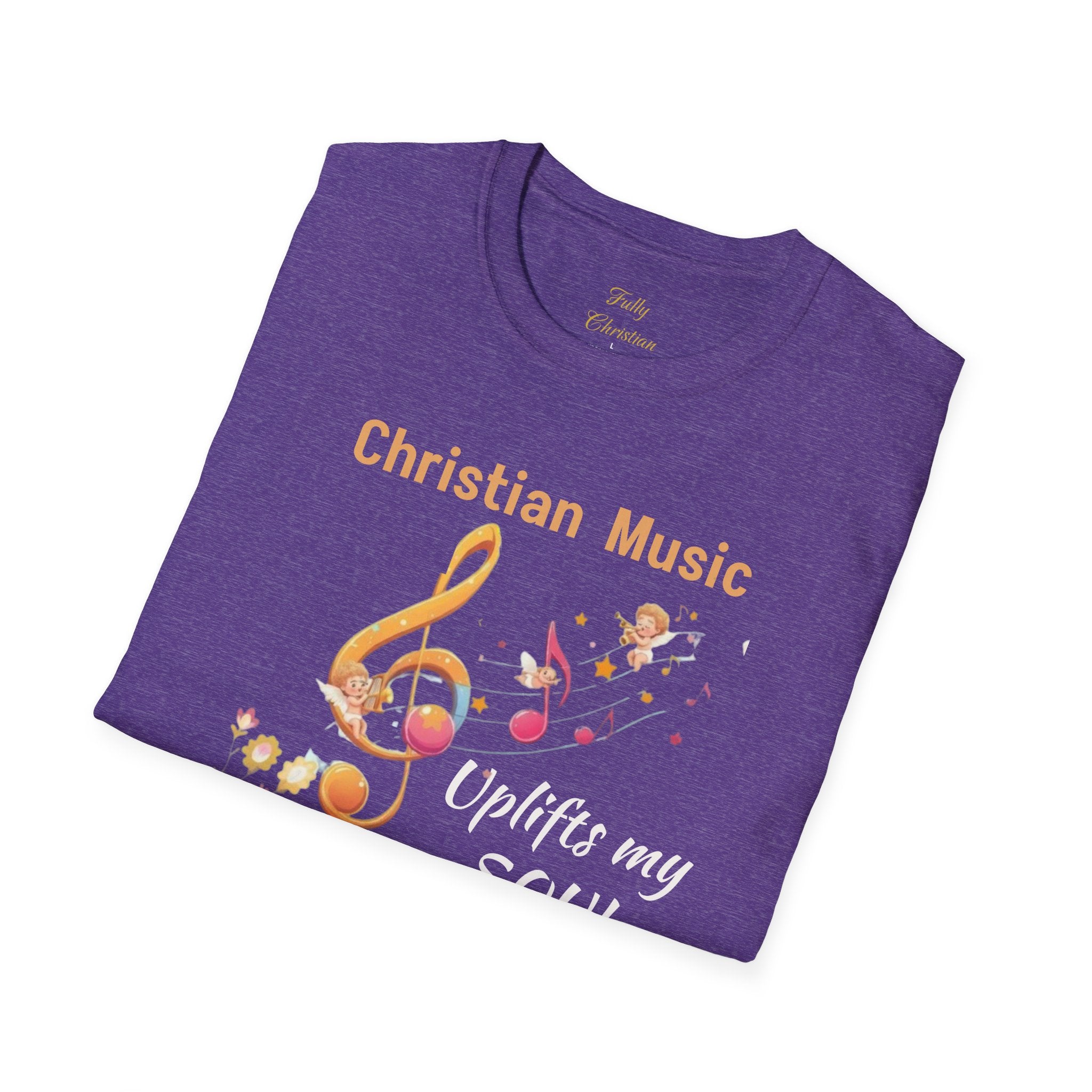 Christian Music T-Shirt – "Uplifts My Soul" Inspirational Faith Tee