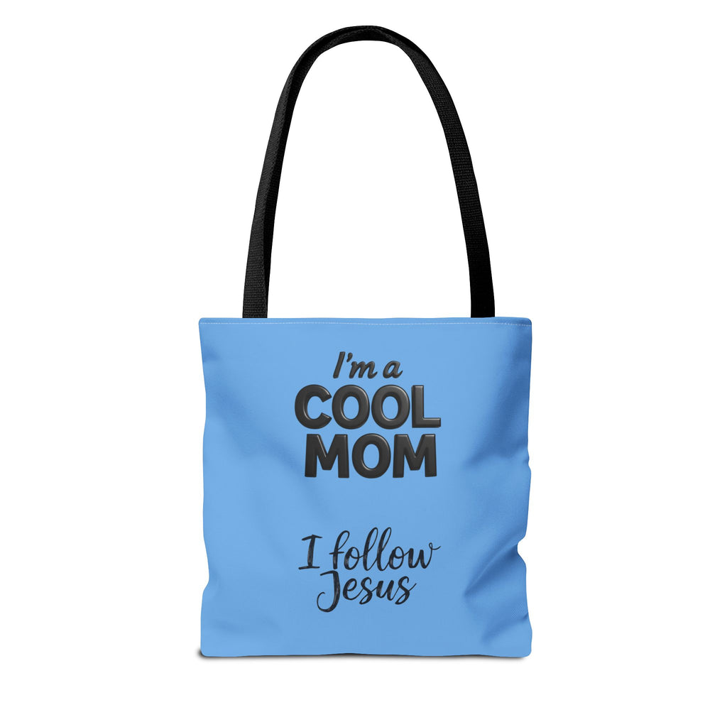 Cool Mom Tote Bag – "I Follow Jesus" Christian Faith Beach & Grocery Tote – Christian faith apparel & gifts | Fully Christia