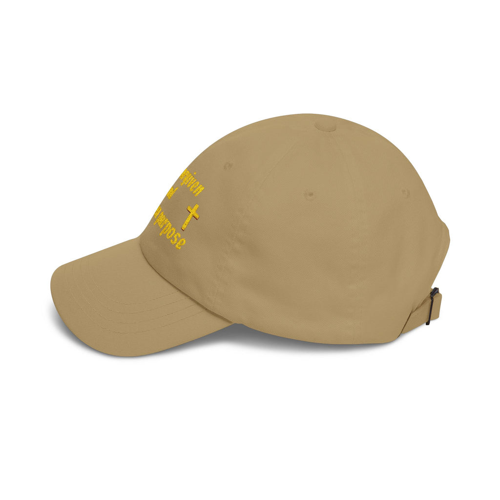 Forgiven and Given Purpose Dad Cap – Christian Embroidered Baseball Hat – Christian faith apparel & gifts | Fully Christian 