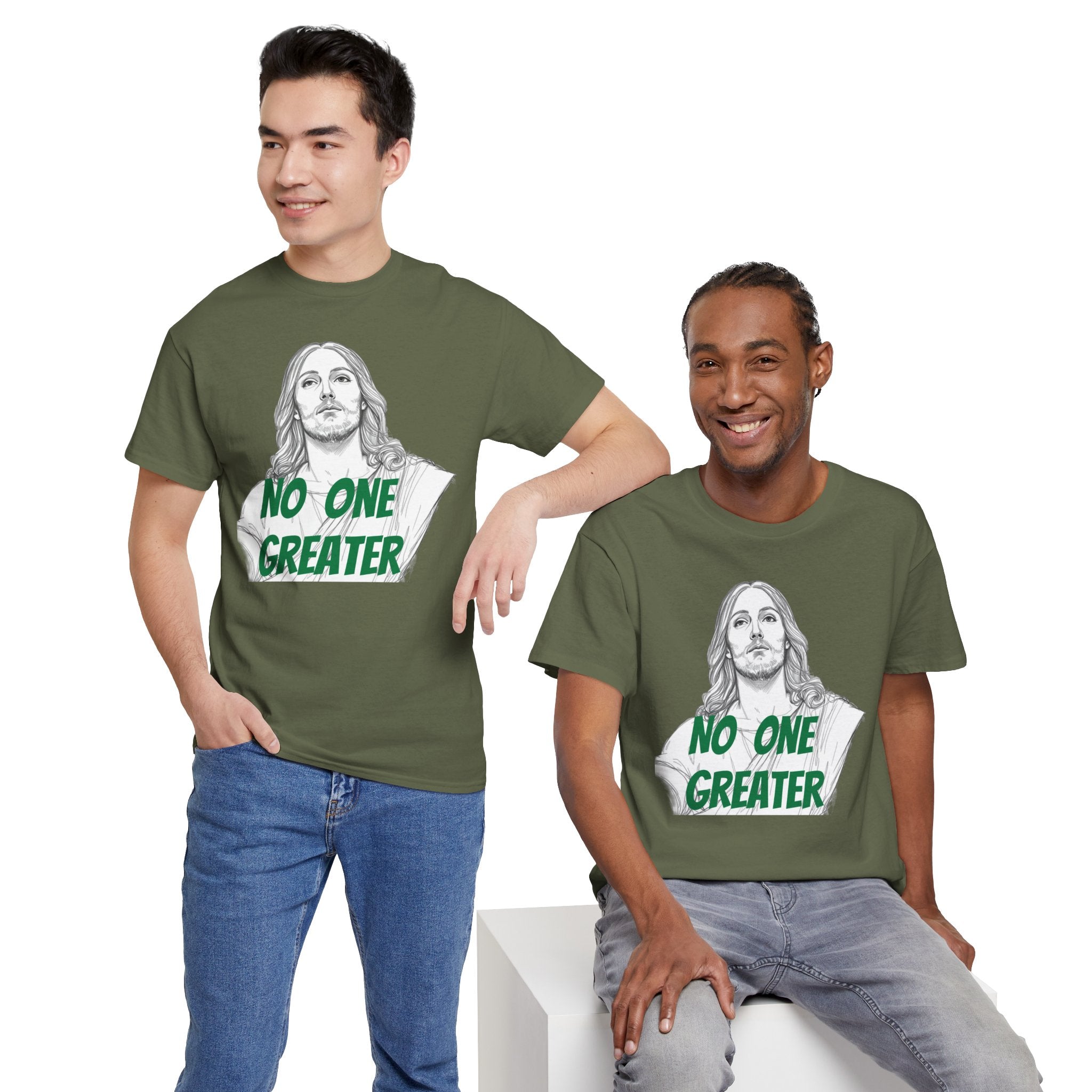 Inspirational Tee - NO ONE GREATER Unisex Heavy Cotton