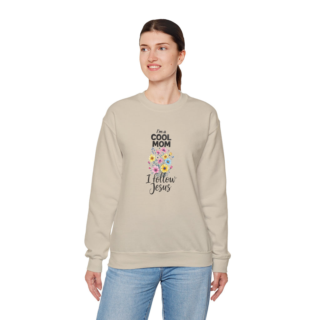 Cool Mom I Follow Jesus Sweatshirt – Christian Mom Crewneck